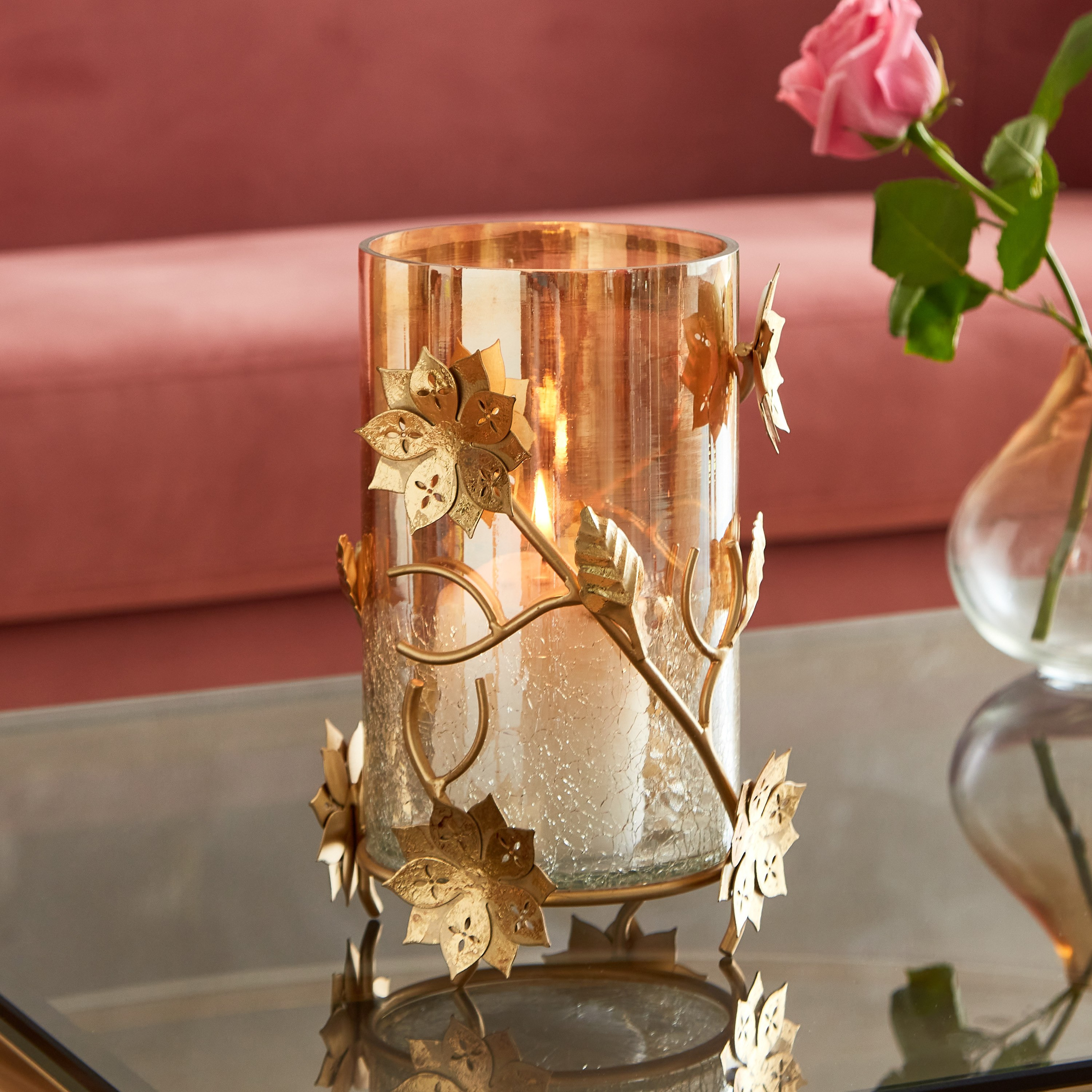 Luminous Lotus Candle Holder - 16x16x24 cm-hbxlivingroom-decorandaccessories-candleholders-image-1