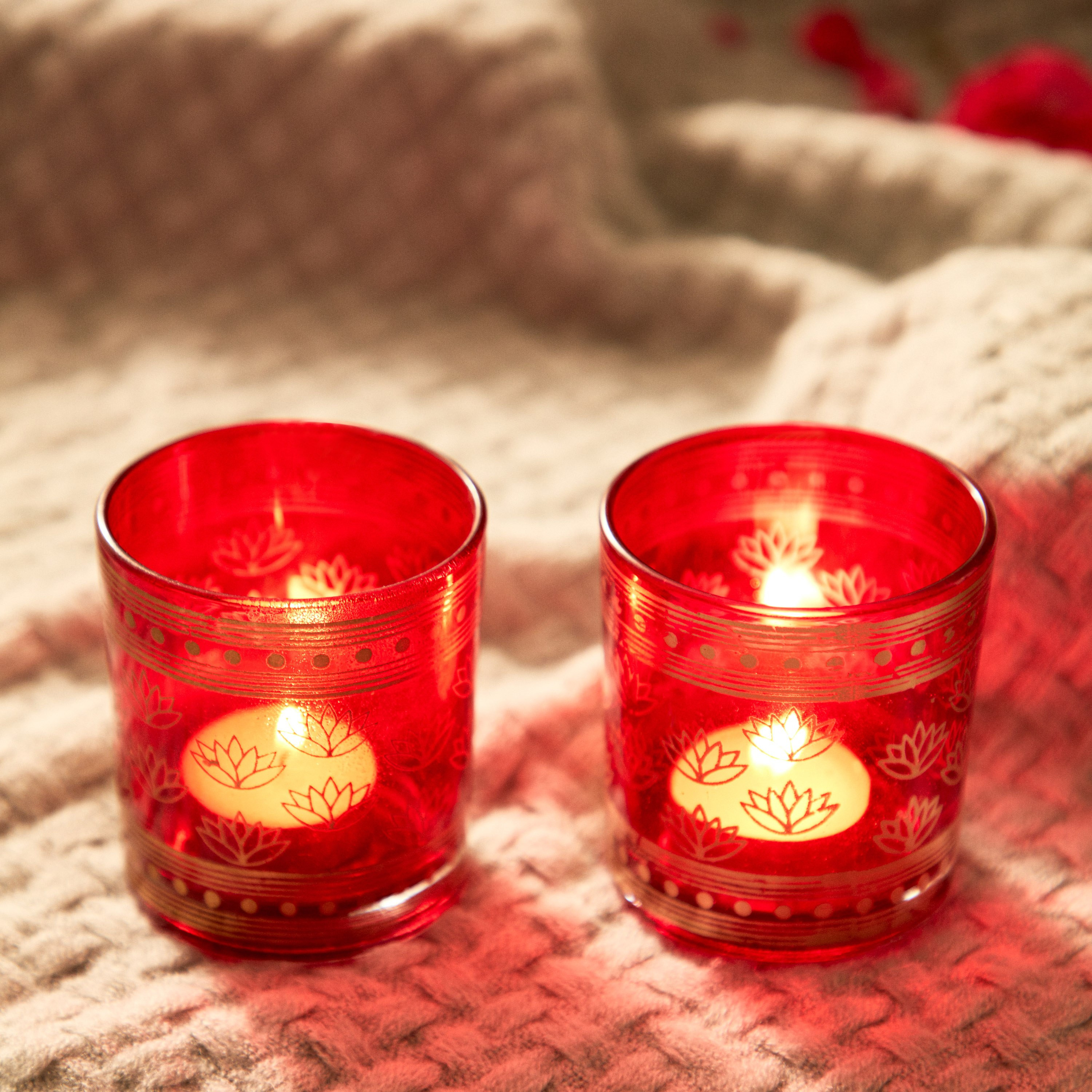 Ira 2-Piece Tealight Holder Set - 7x7x8 cm-hbxlivingroom-decorandaccessories-candleholders-image-1