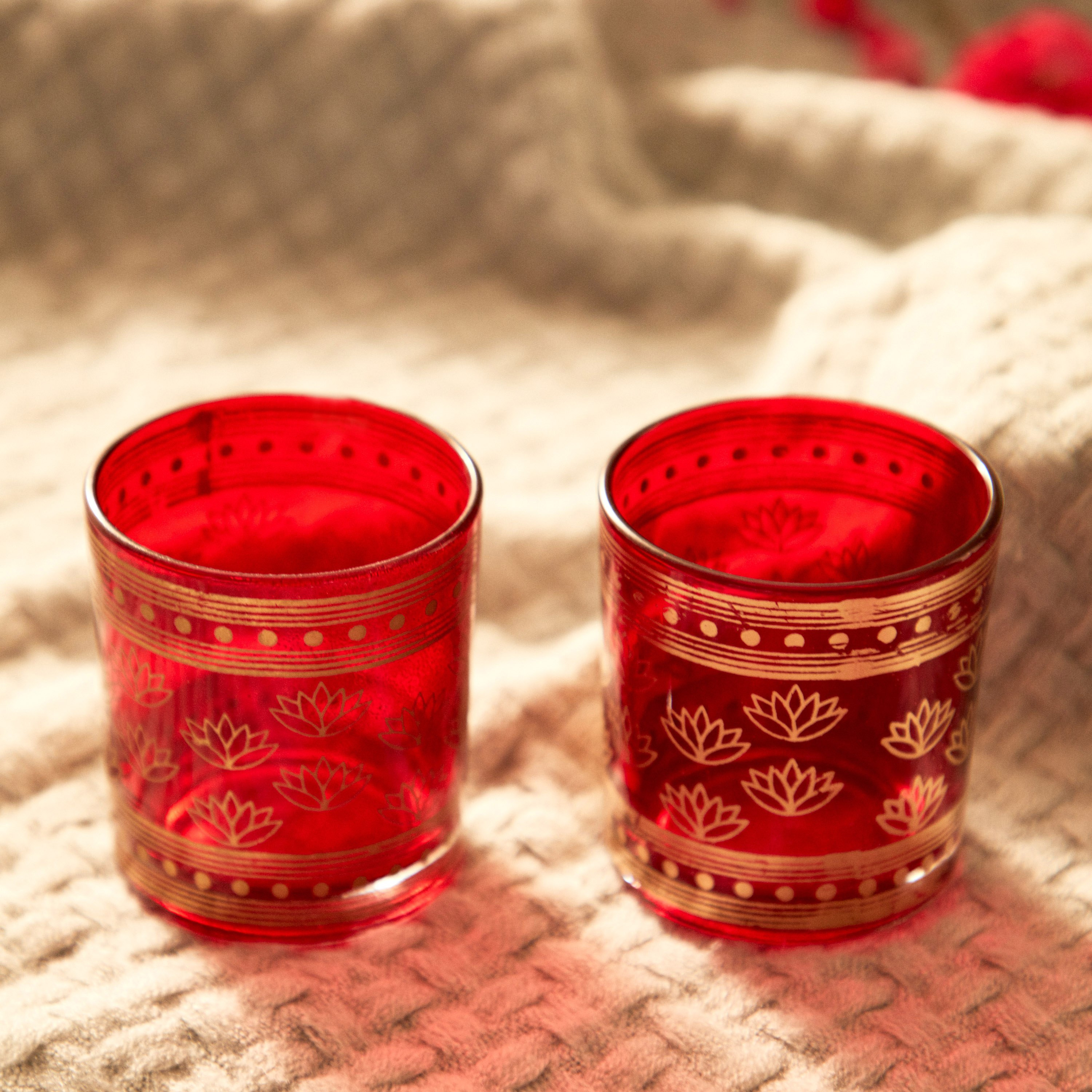 Ira 2-Piece Tealight Holder Set - 7x7x8 cm-hbxlivingroom-decorandaccessories-candleholders-image-2