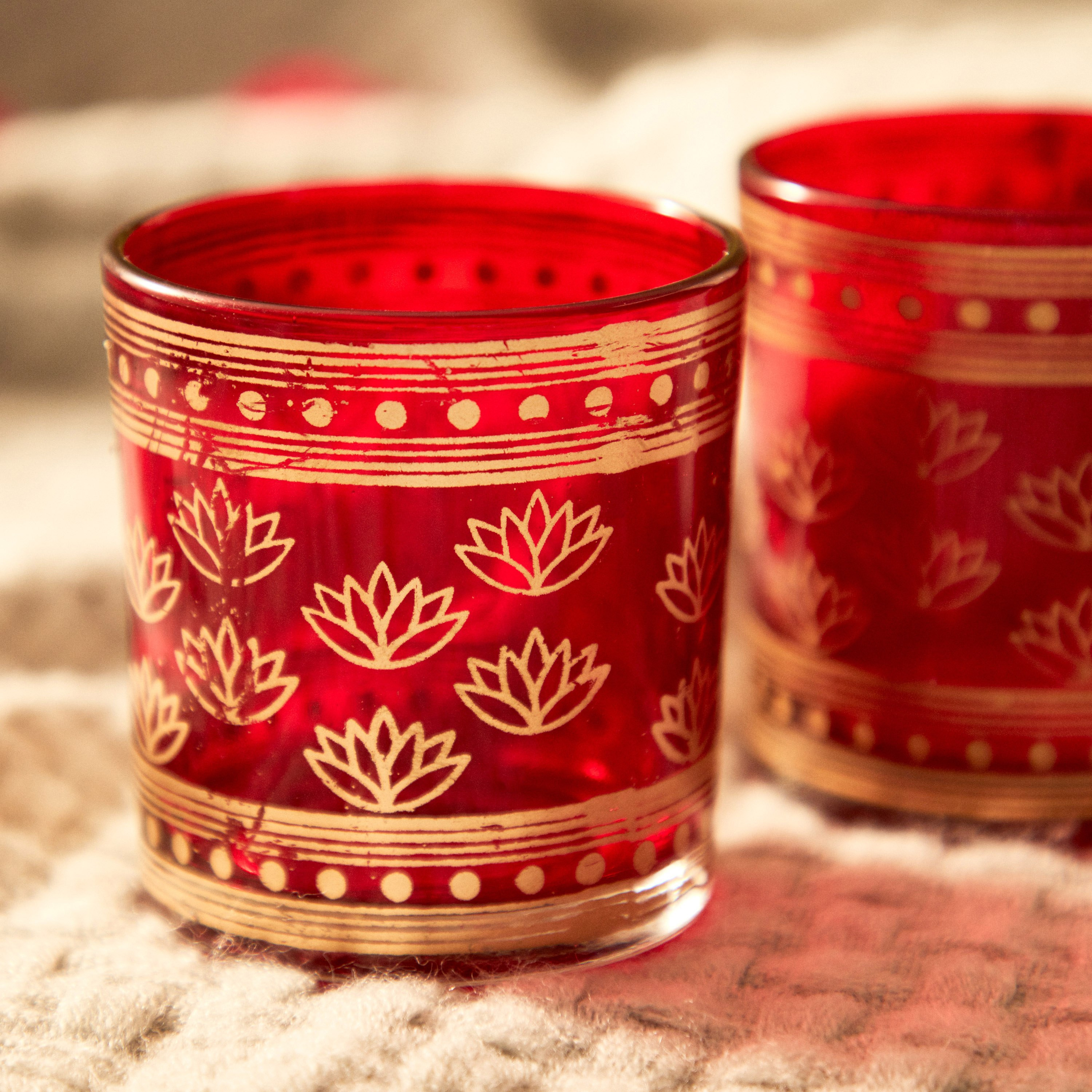 Ira 2-Piece Tealight Holder Set - 7x7x8 cm-hbxlivingroom-decorandaccessories-candleholders-image-4