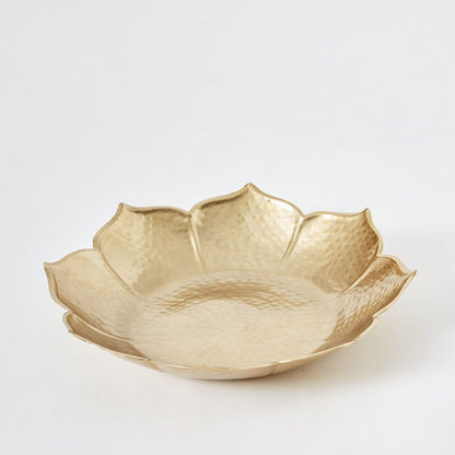 Kumudh Metal Lotus Decorative Bowl - 29x29x7 cms