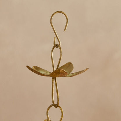 Kumudh Metal Lotus Hanging Tealight Holder - 16.5x16.5x72 cms