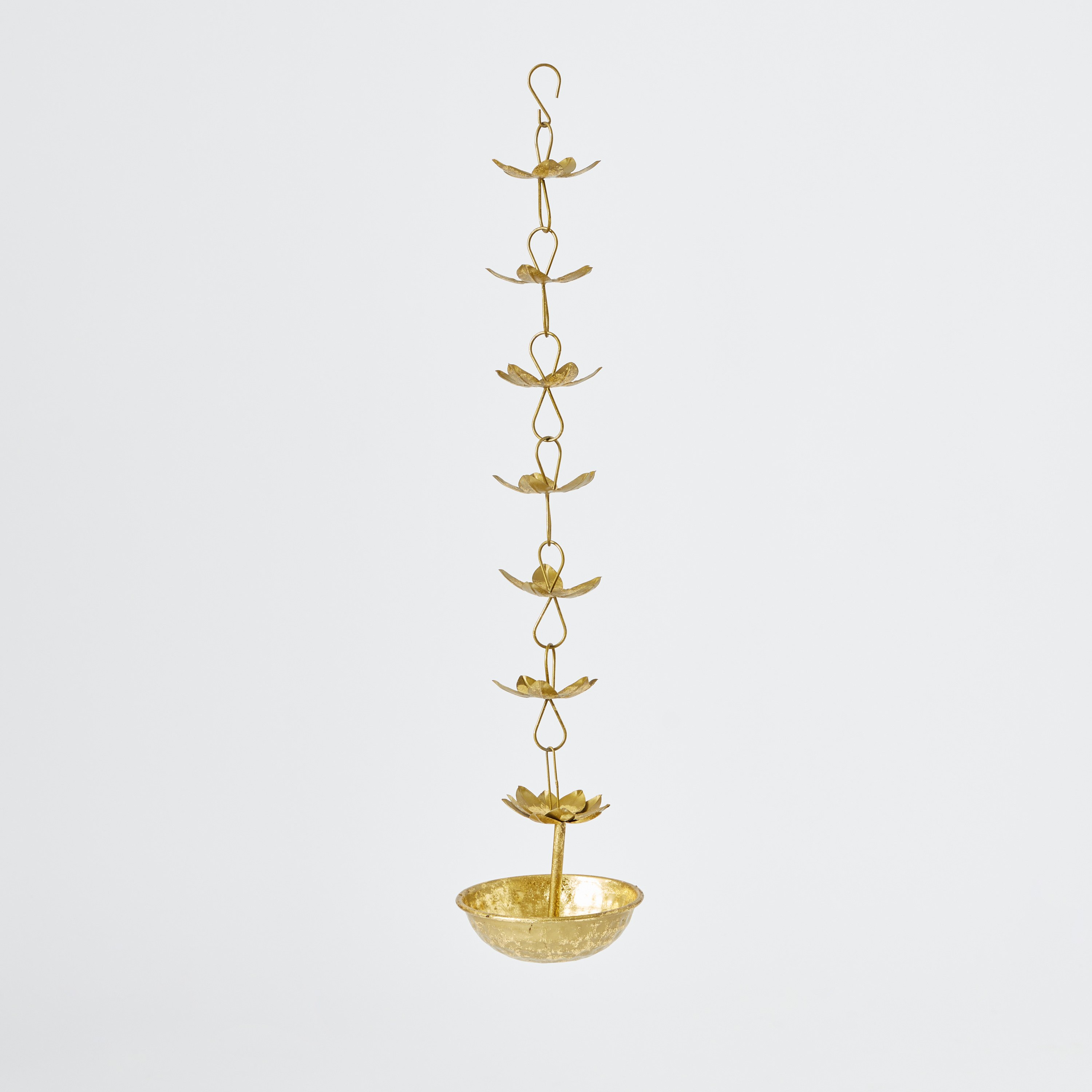 حامل شموع صغيرة معلّق معدني بتصميم زهرة اللوتس من كومود - 16.5x16.5x72 سم-hbxlivingroom-decorandaccessories-candleholders-image-5