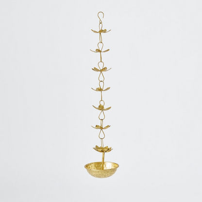 Kumudh Metal Lotus Hanging Tealight Holder - 16.5x16.5x72 cms