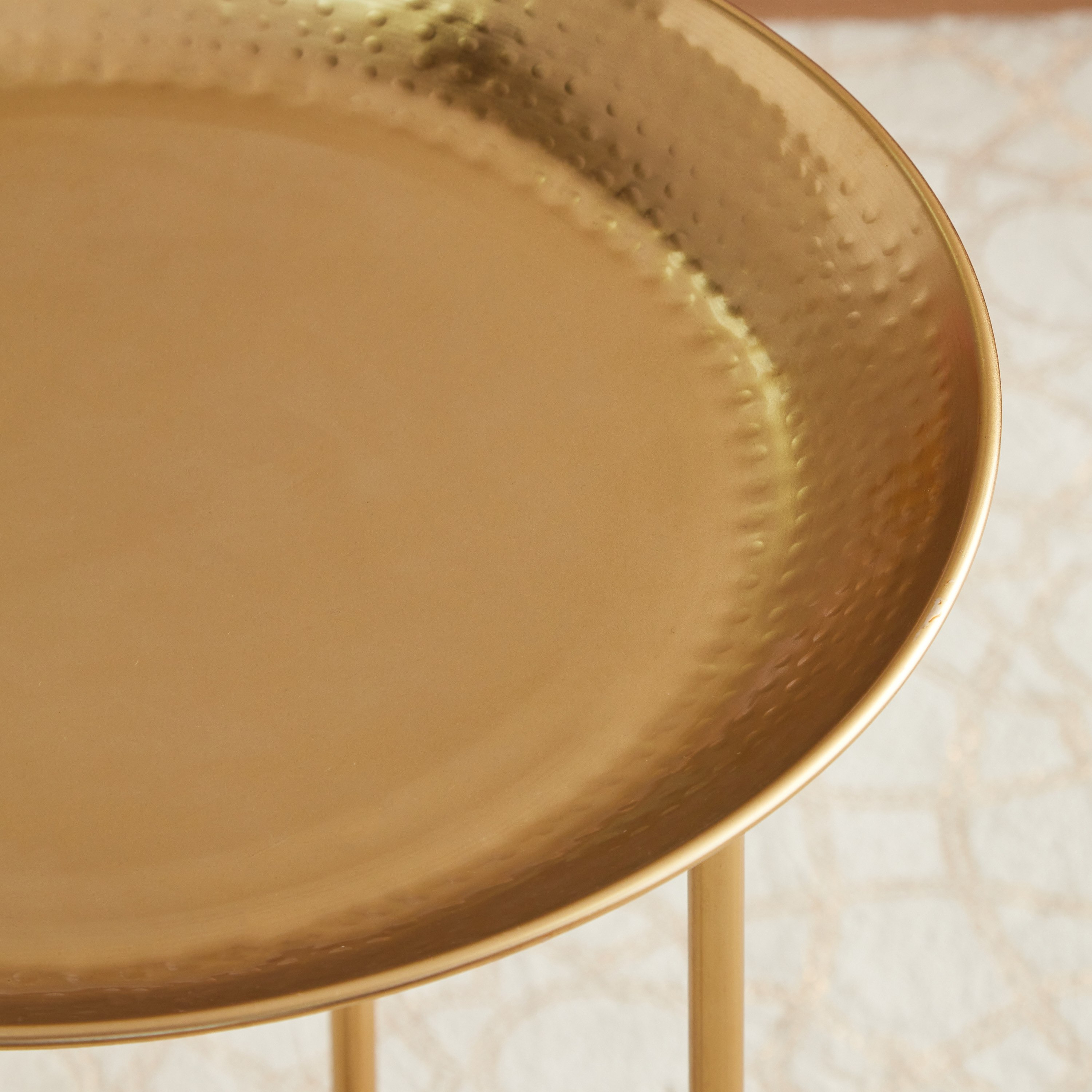طاولة زينة مغربية معدن من كومود - 41x41x50 سم-hbxkitchen-serveware-image-3