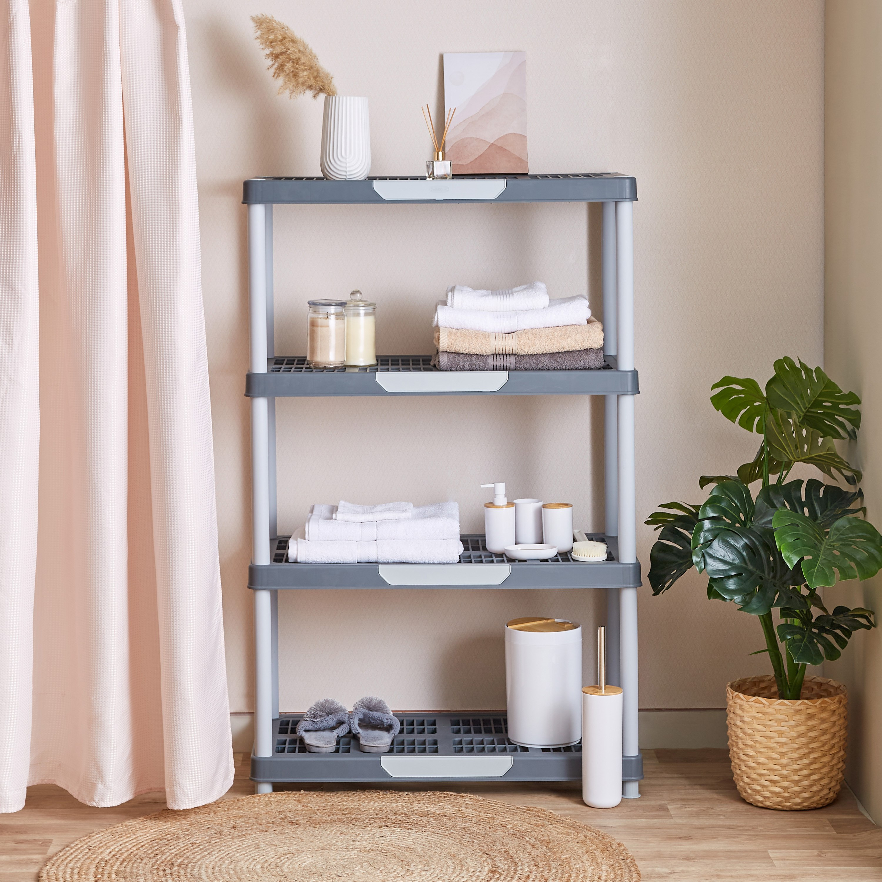 رف تخزين 4 طوابق شديد التحمل من كوزموبلاست - 90x45x141 سم-hbxhomeware-hbxbathroom-image-8