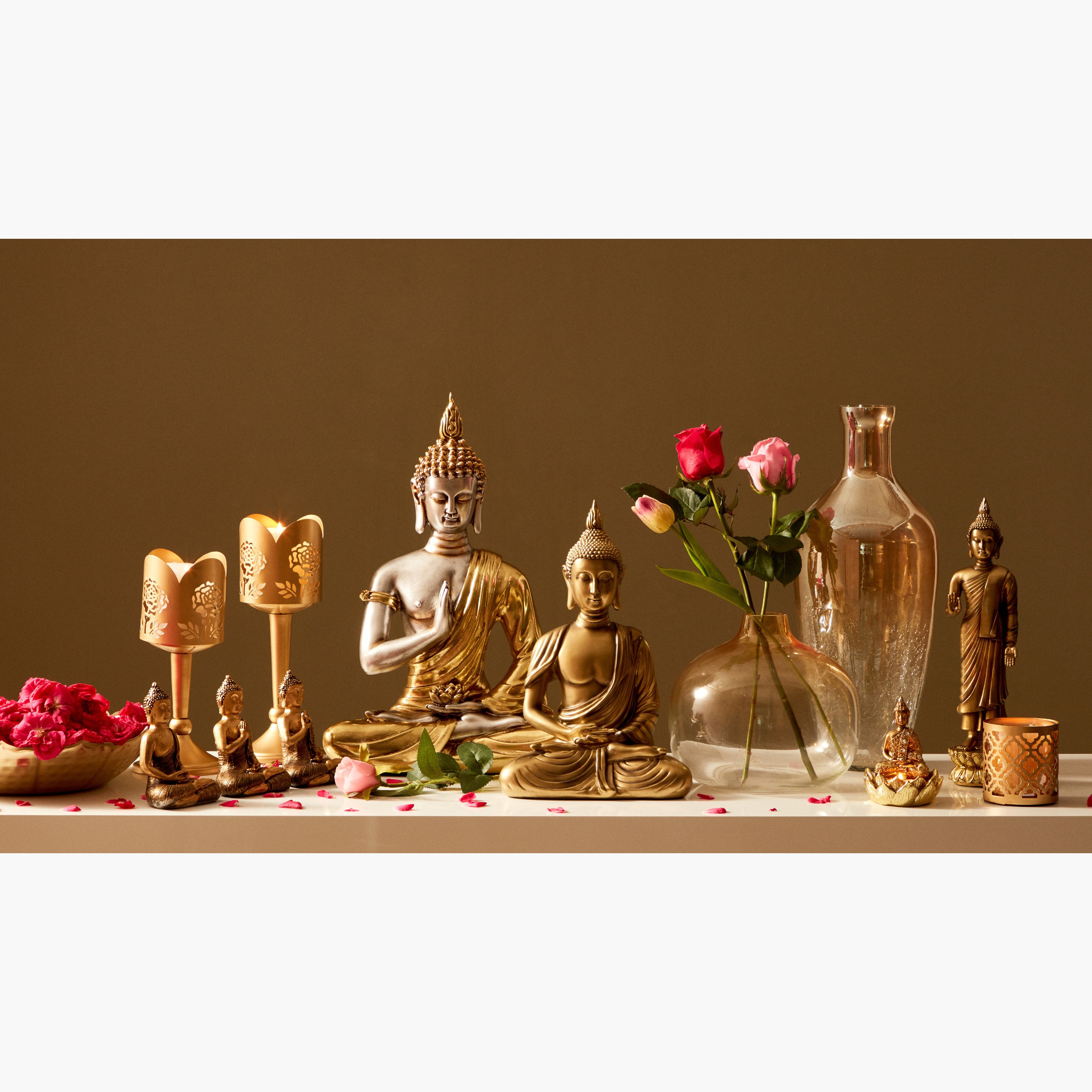 Divine Buddha Figurine with Tealight Holder - 9x8x10.5 cm-hbxhomeware-homedecor-figurinesandornaments-image-5