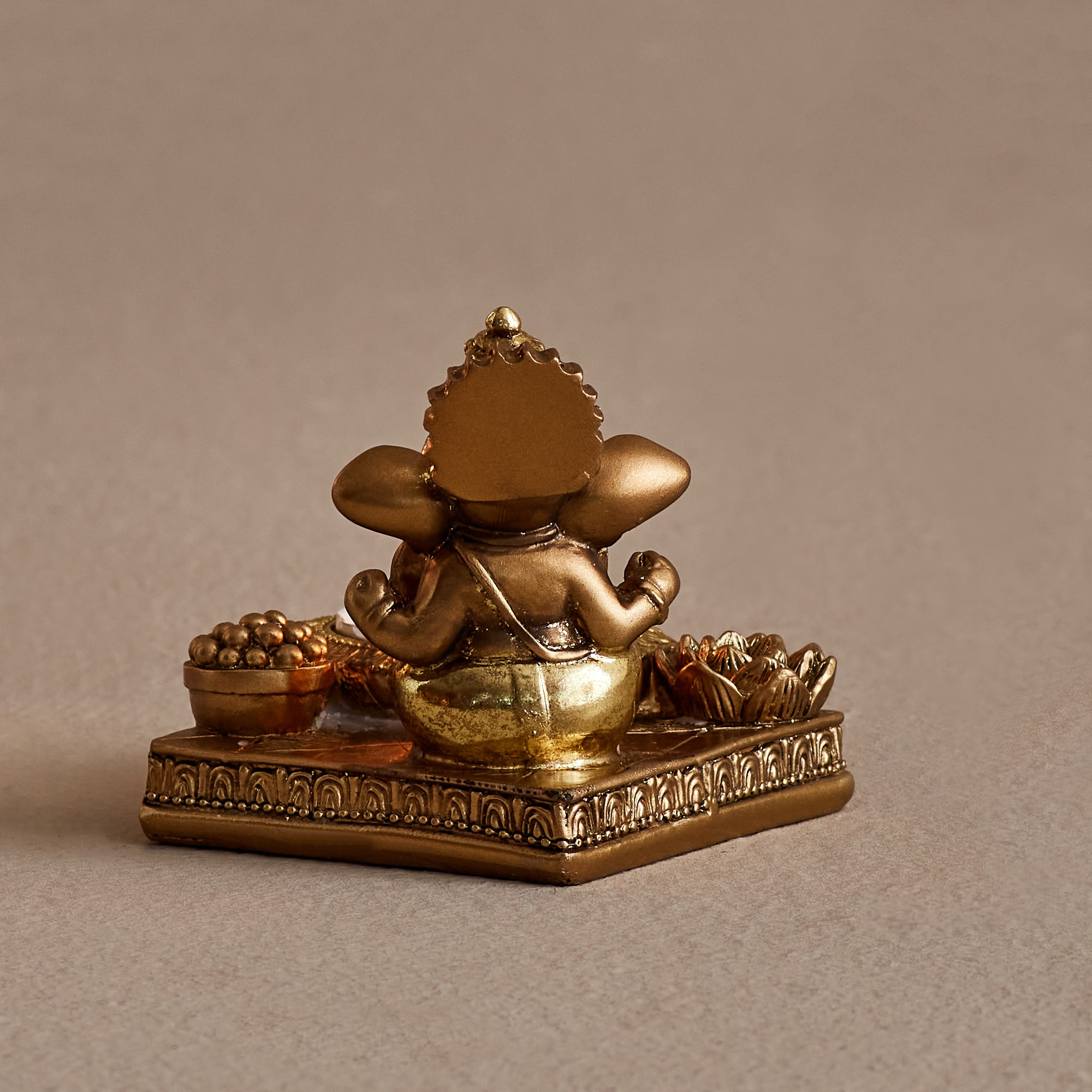 Divine Ganesha Figurine Tealight Holder - 9x8x7.5 cm-hbxhomeware-homedecor-figurinesandornaments-image-3