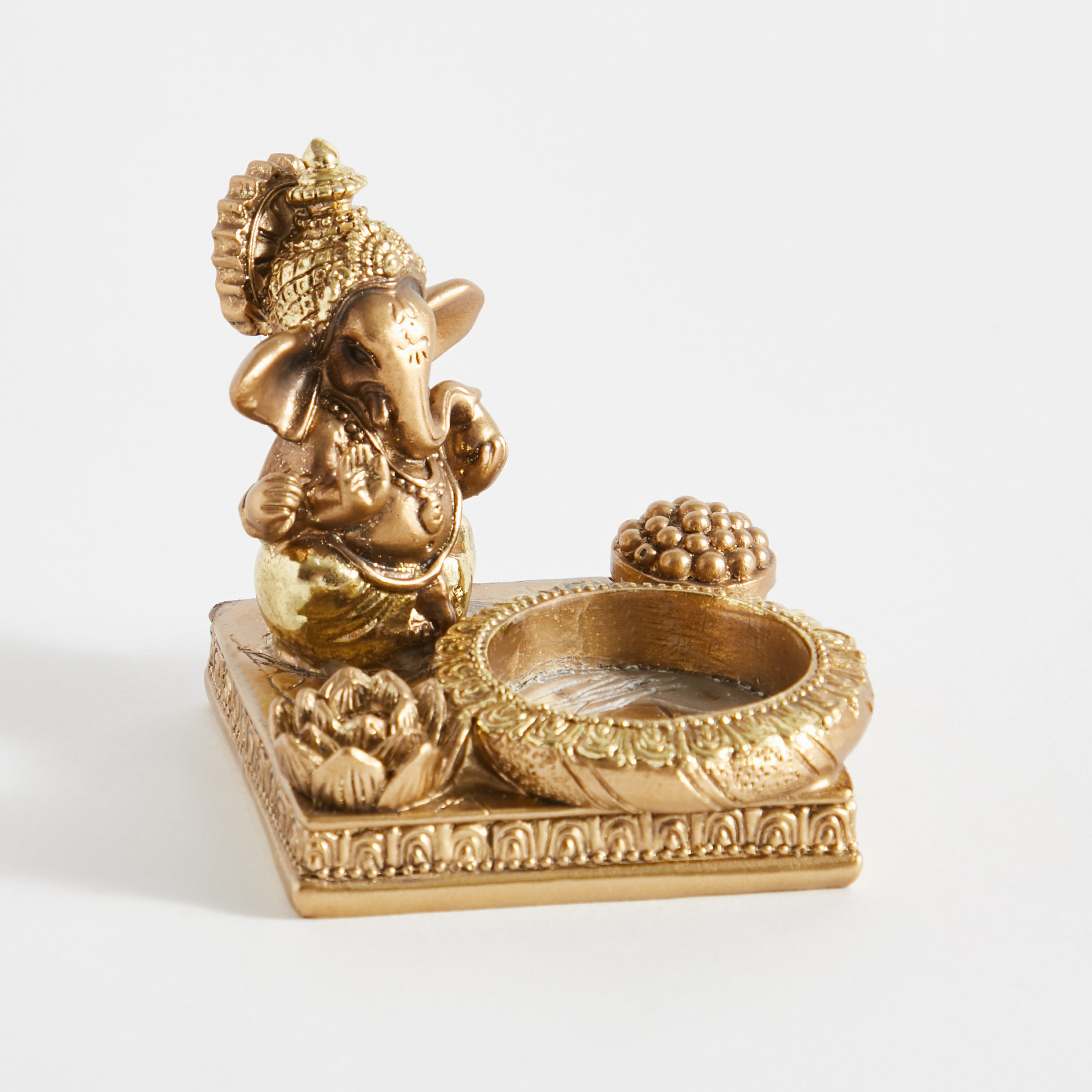 Divine Ganesha Figurine Tealight Holder - 9x8x7.5 cm-hbxhomeware-homedecor-figurinesandornaments-image-6