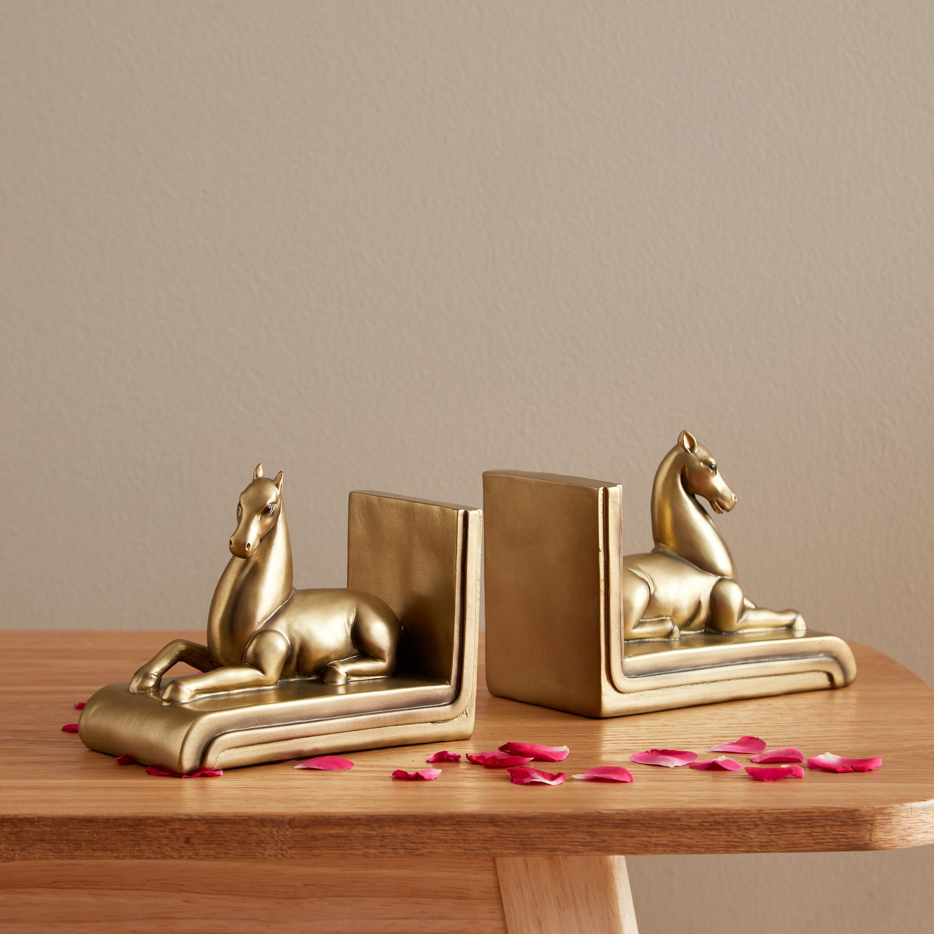 طقم نهايات كتب قطعتين بتصميم أحصنة سيراميك من ديفاين - 32x9.5x12 سم-hbxhomeware-homedecor-figurinesandornaments-image-2