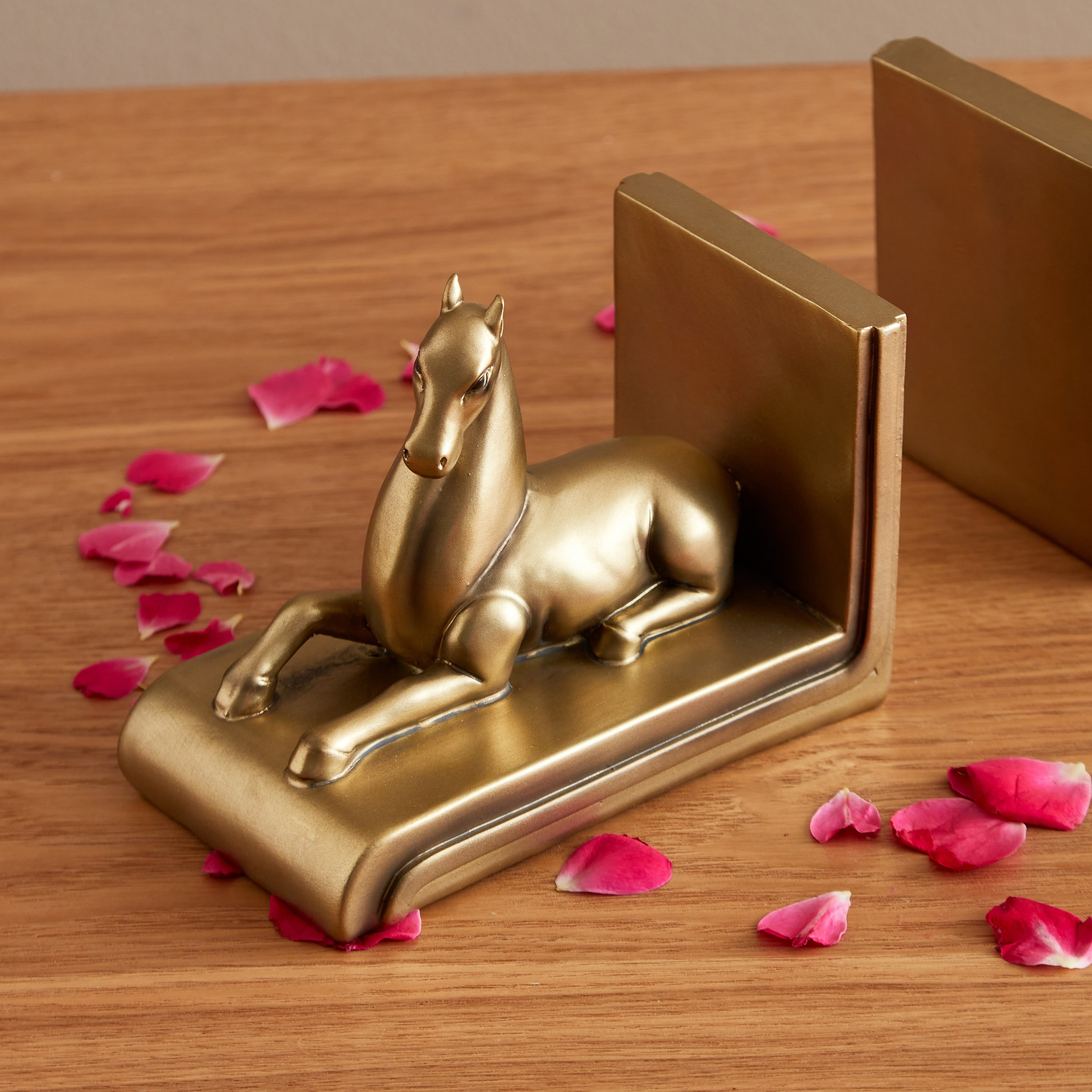 طقم نهايات كتب قطعتين بتصميم أحصنة سيراميك من ديفاين - 32x9.5x12 سم-hbxhomeware-homedecor-figurinesandornaments-image-3