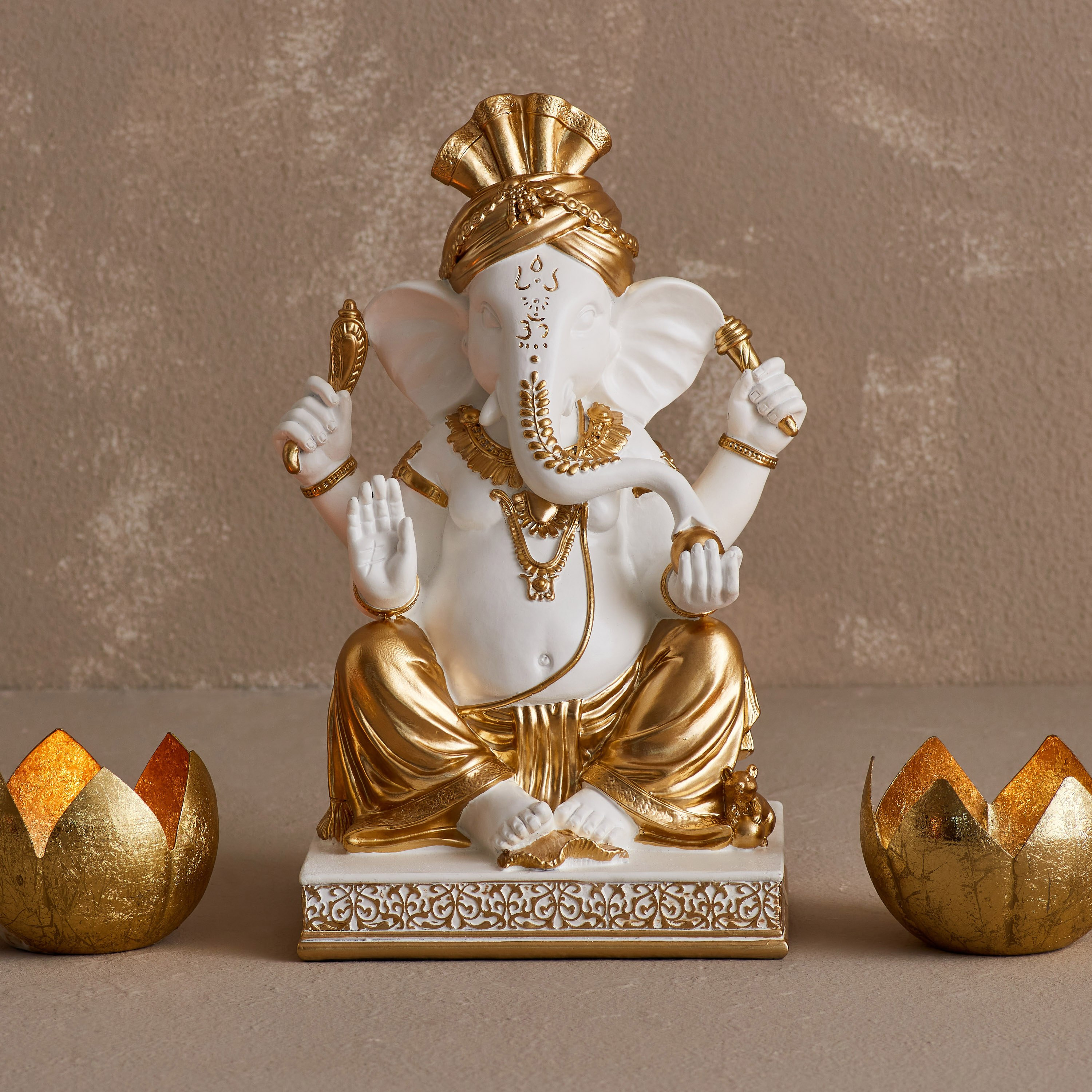 Divine Ganesha Figurine - 21x17x33 cm-hbxhomeware-homedecor-figurinesandornaments-image-1