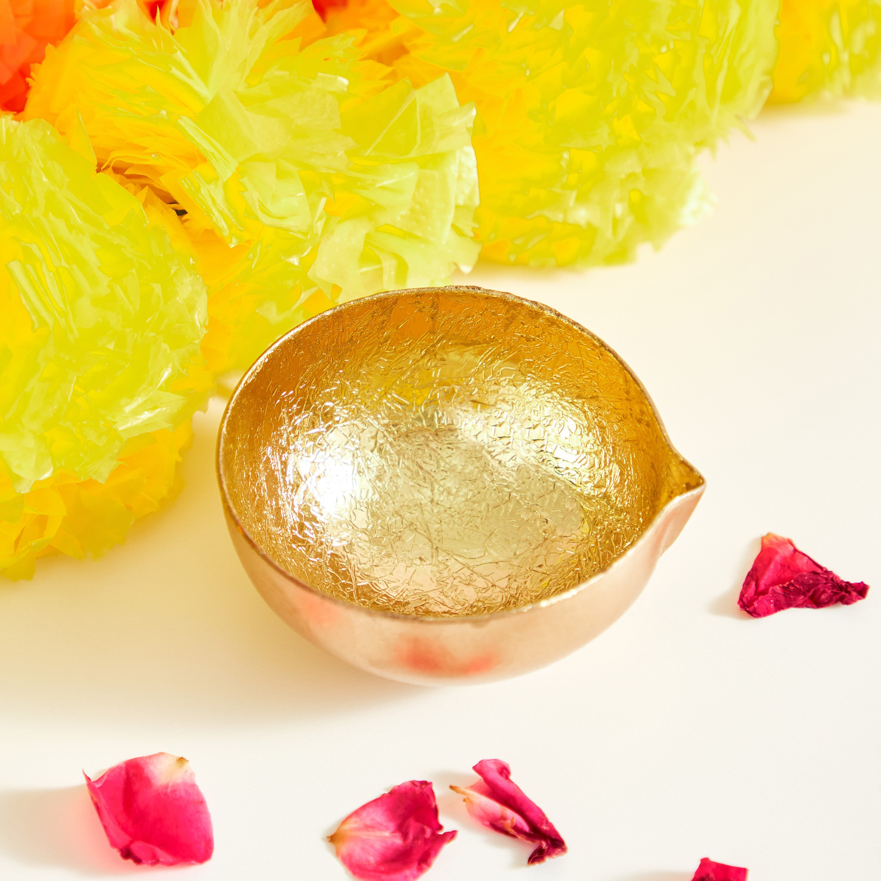 Zoha 1-Tip Metal Foil Diya -  5.5x5.5x3 cm-hbxlivingroom-decorandaccessories-candleholders-image-5
