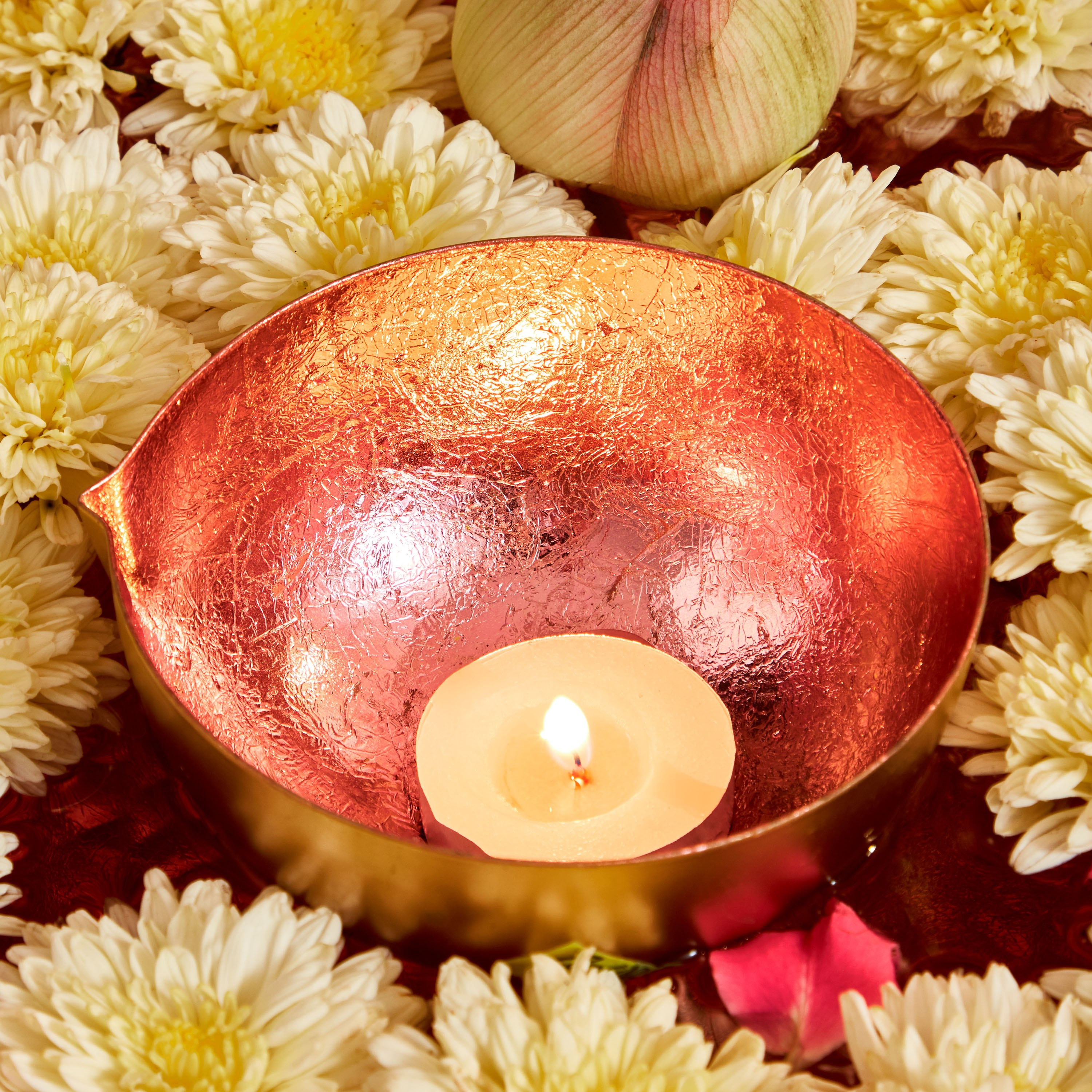 ضيا معدني بطرف واحد من زوها- 10x10x5 سم-hbxlivingroom-decorandaccessories-candleholders-image-1