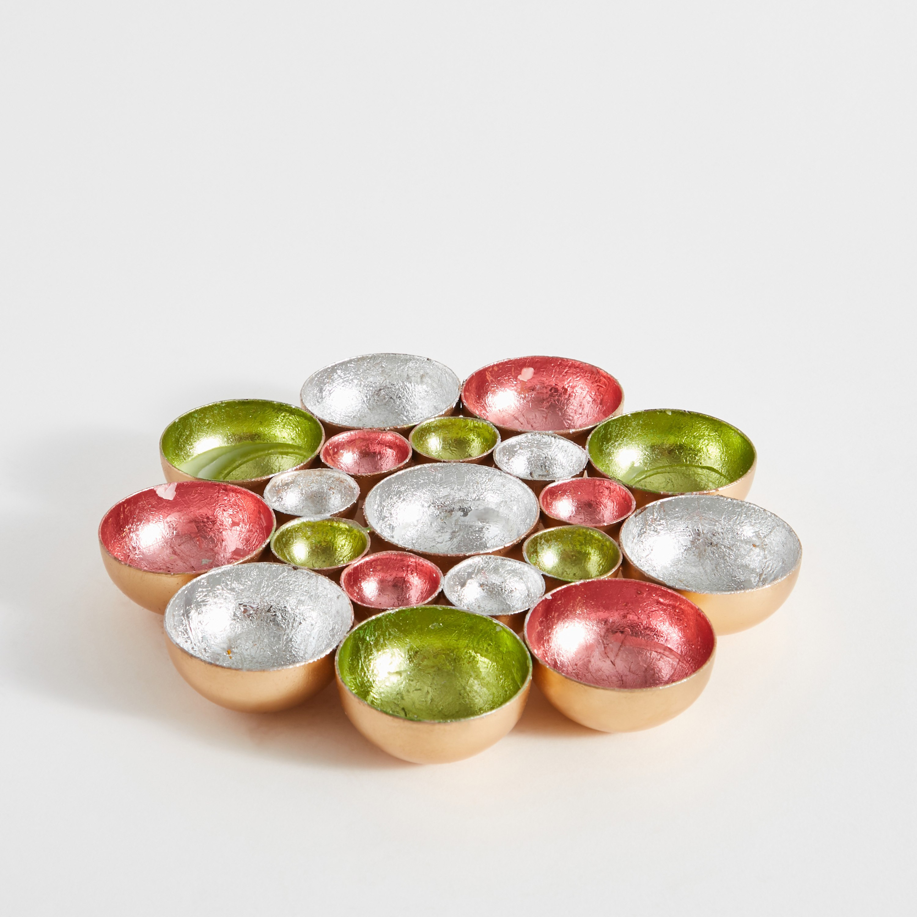حامل شموع صغيرة معدن بتصميم زهرة من زوها - 20x20x3 سم-hbxlivingroom-decorandaccessories-candleholders-image-6