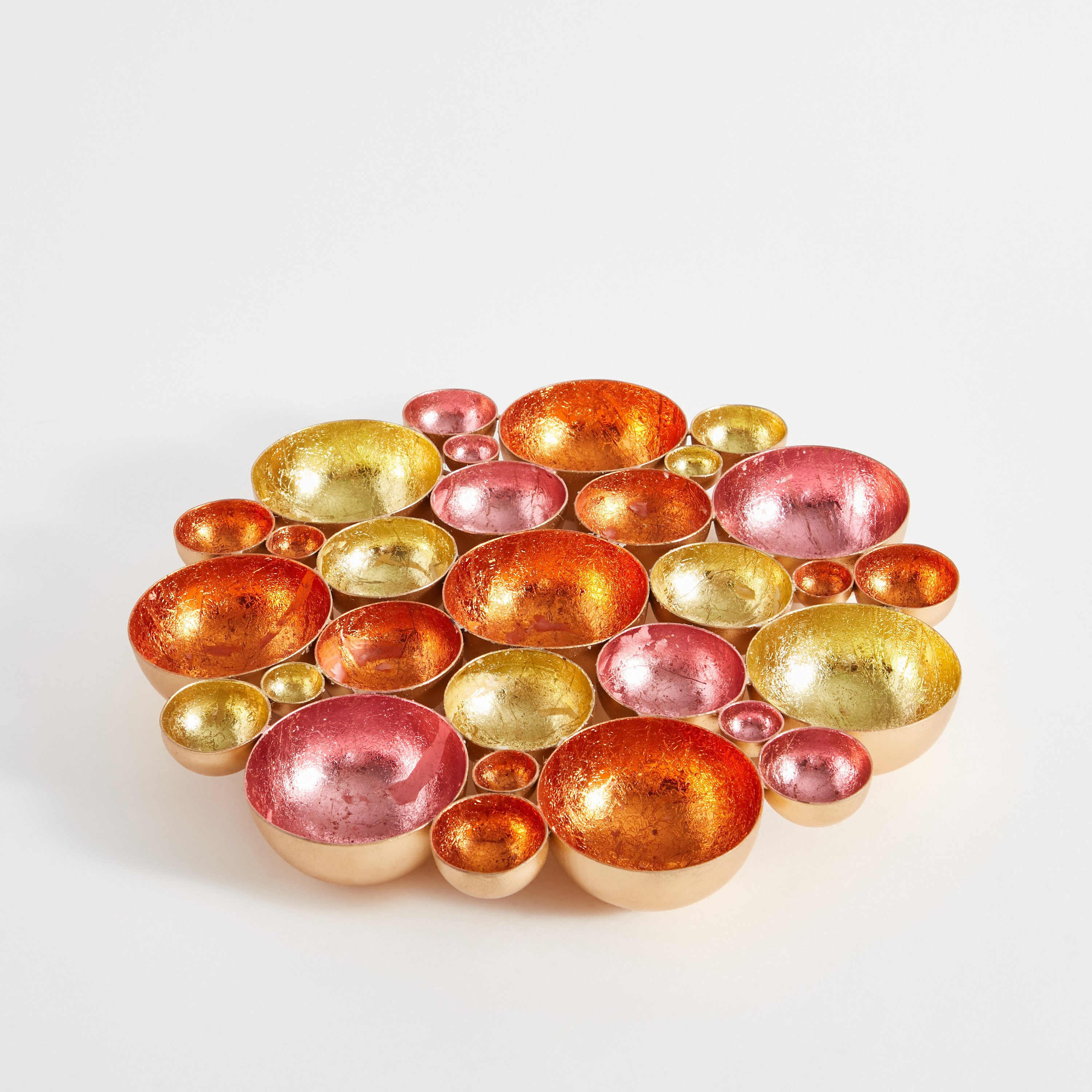 حامل شموع معدن بشكل وردة من زوها - 30x30x4 سم-hbxlivingroom-decorandaccessories-candleholders-image-6