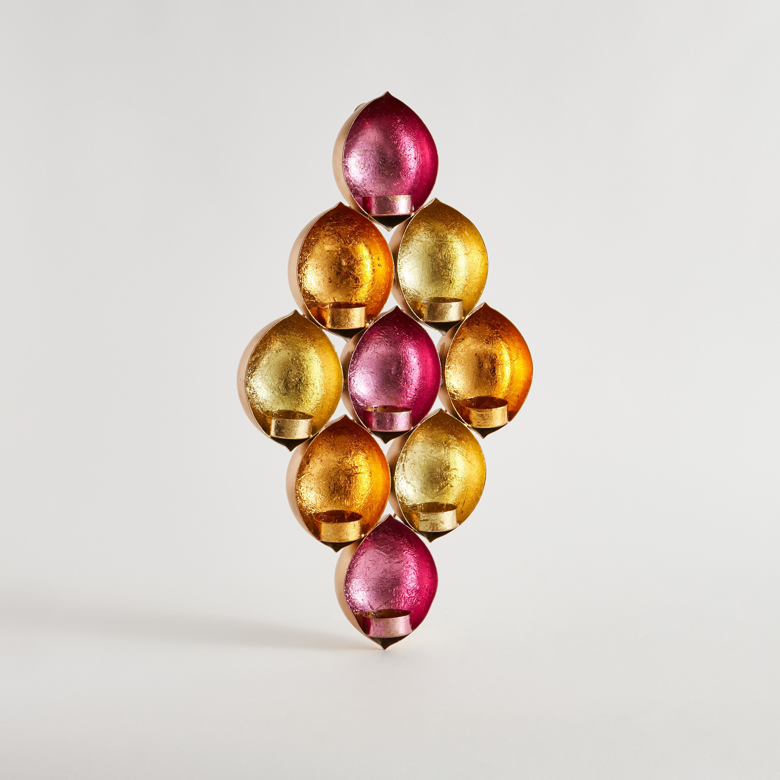 Zoha Metal 3D Table Tealight Holder - 20x20x3 cm-hbxlivingroom-decorandaccessories-candleholders-image-6