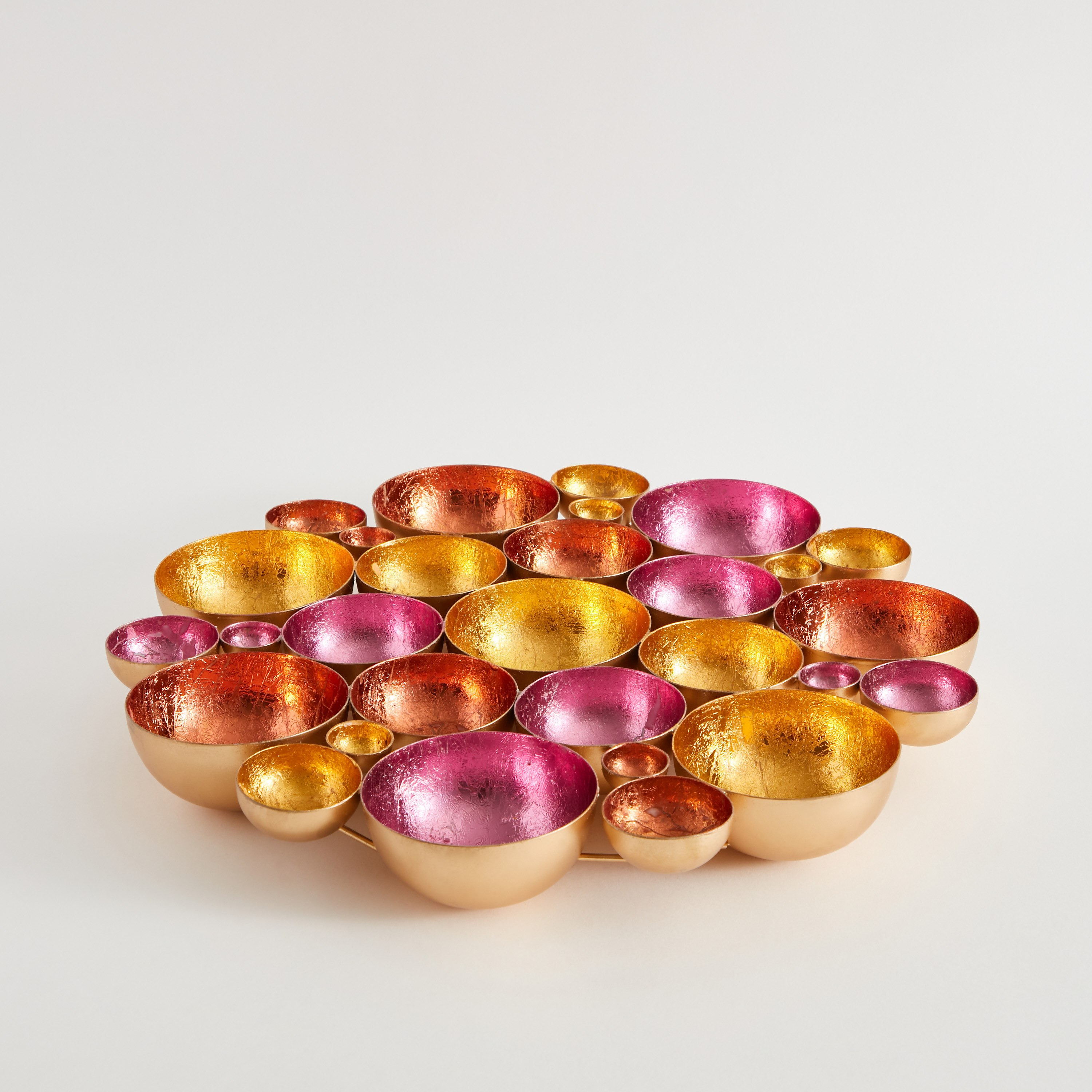 حامل شموع صغيرة ملوّن معدن من زوها - 40x40x5 سم-hbxlivingroom-decorandaccessories-candleholders-image-6