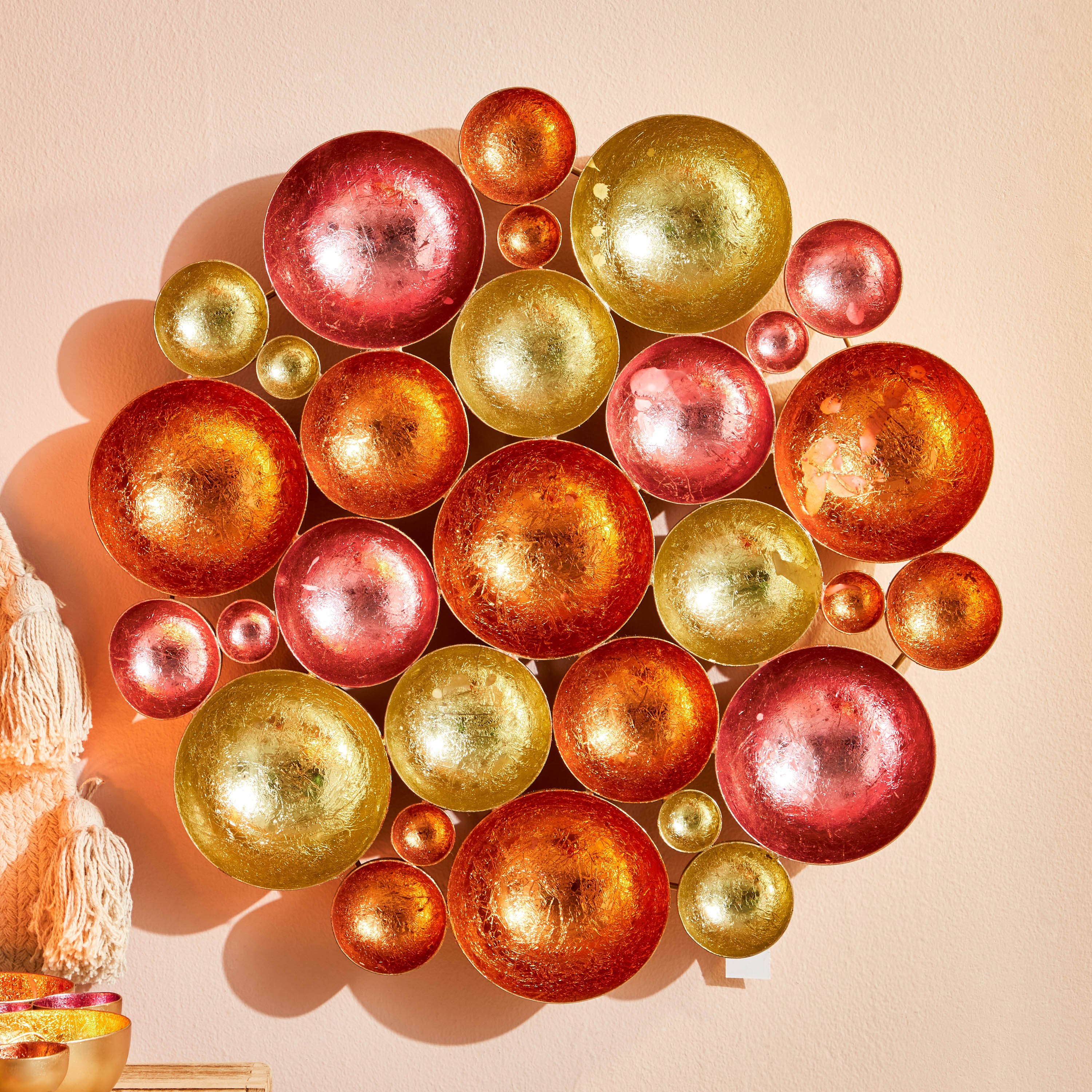 حامل شموع صغيرة معدن بتصميم زهرة من زوها - 40x40x5 sl-hbxlivingroom-decorandaccessories-candleholders-image-1