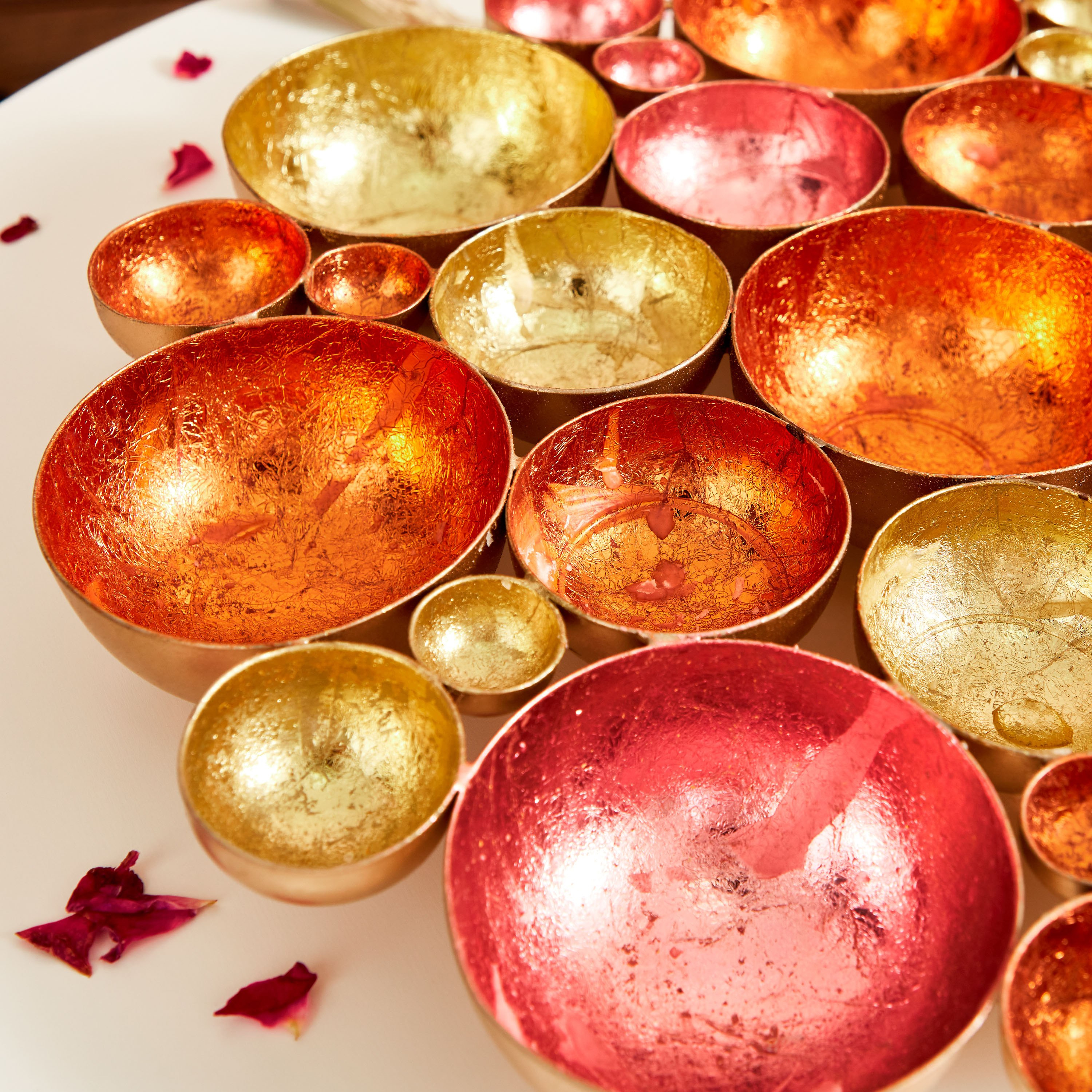 حامل شموع صغيرة معدن بتصميم زهرة من زوها - 40x40x5 sl-hbxlivingroom-decorandaccessories-candleholders-image-4
