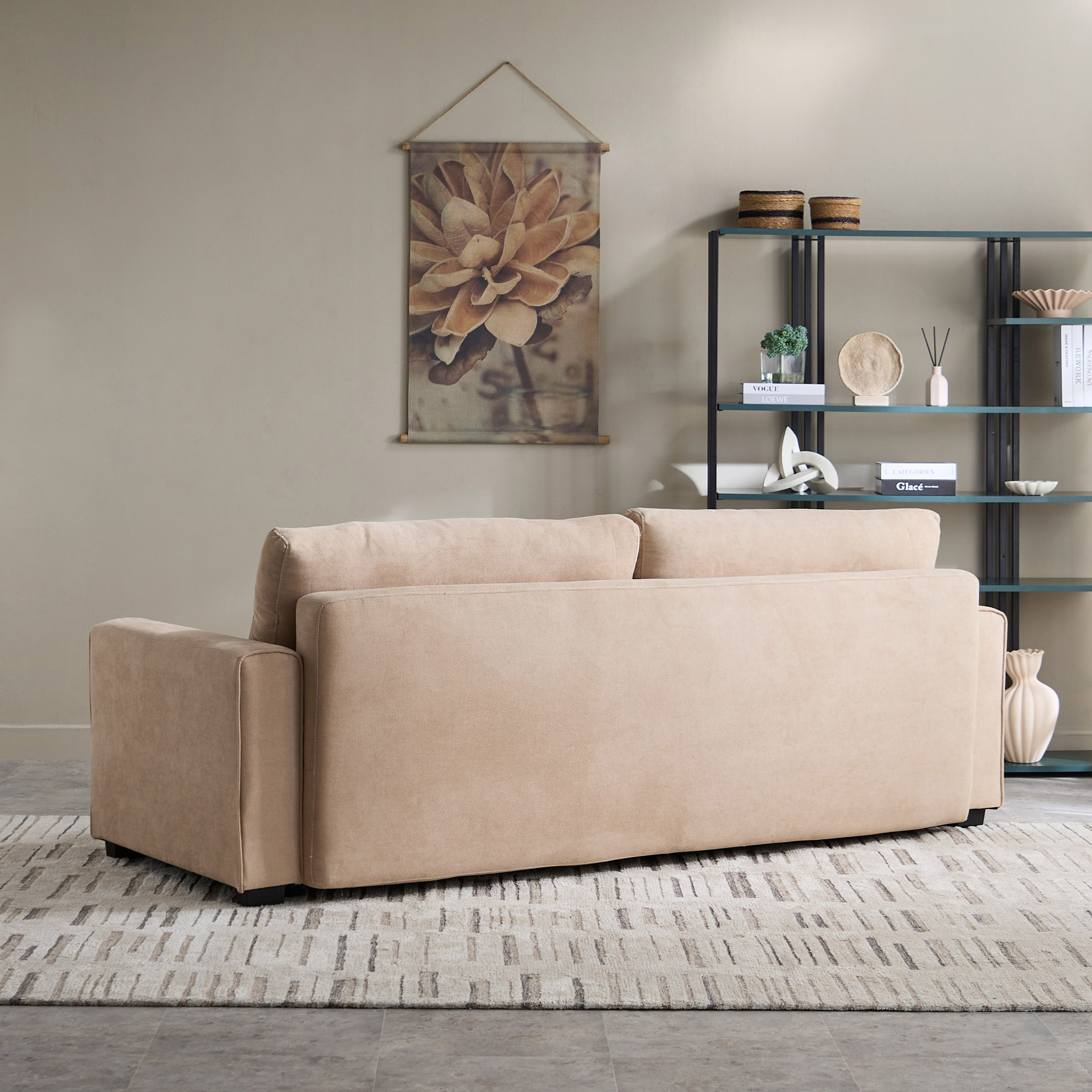 كنبة سرير قابلة للسحب 3 مقاعد مع مساحة تخزين و2 وسادة من سايروس-hbxfurniture-sofasandarmchairs-sofabeds-image-6