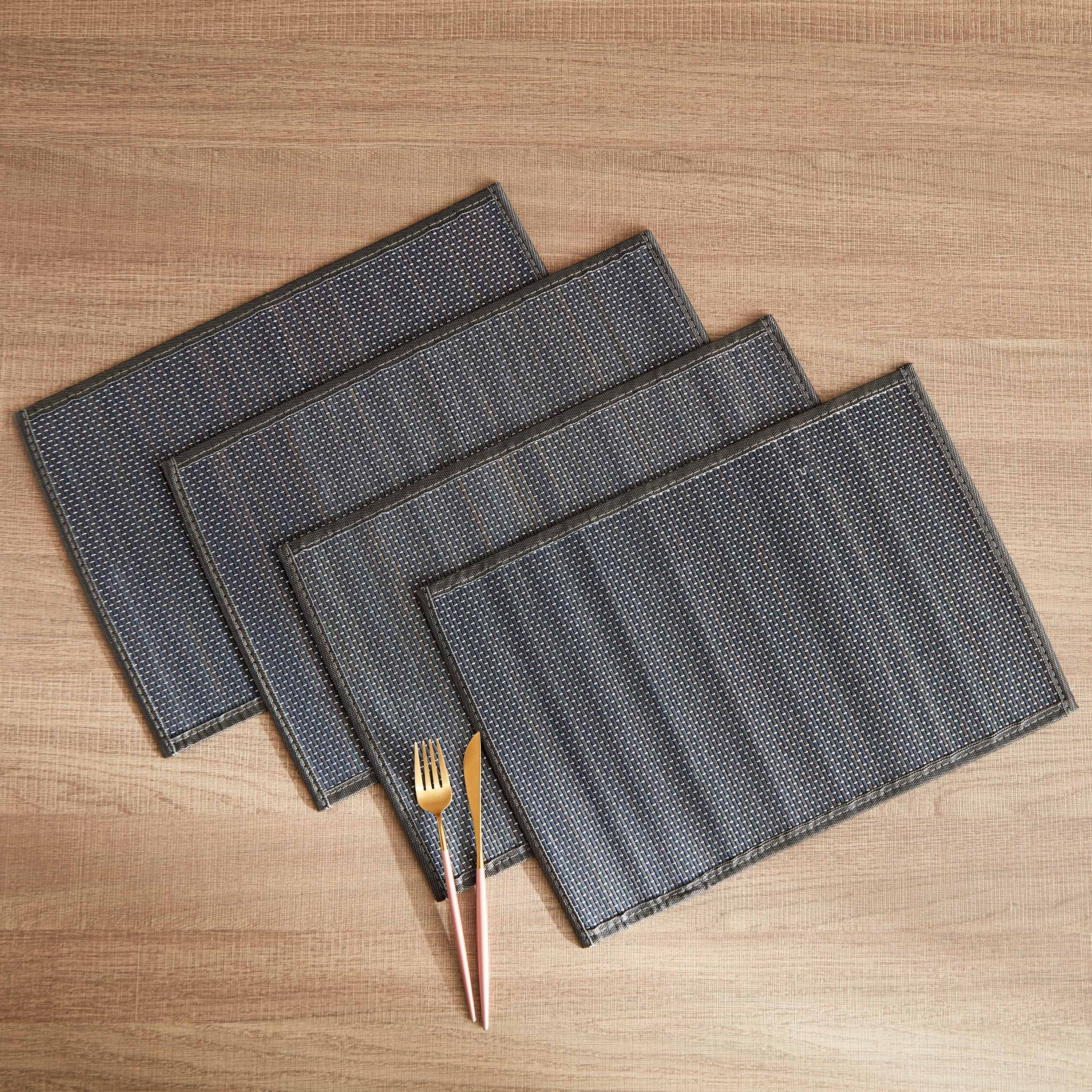 طقم لبادات صحون خيزران منسوجة 4 قطع من كاسبر - 30x45 سم-hbxdecorandfurnishings-homefurnishings-tablelinens-image-1