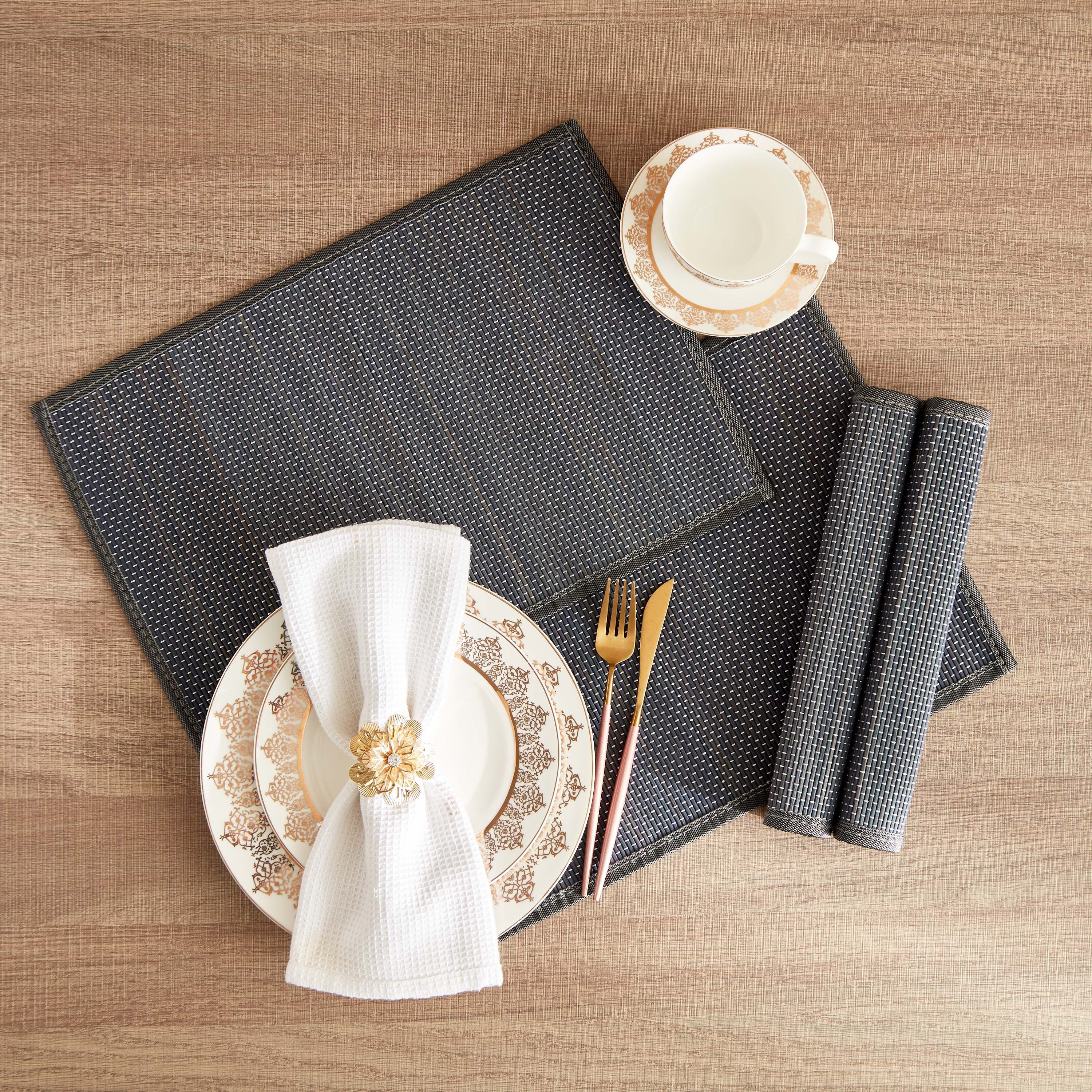 طقم لبادات صحون خيزران منسوجة 4 قطع من كاسبر - 30x45 سم-hbxdecorandfurnishings-homefurnishings-tablelinens-image-5