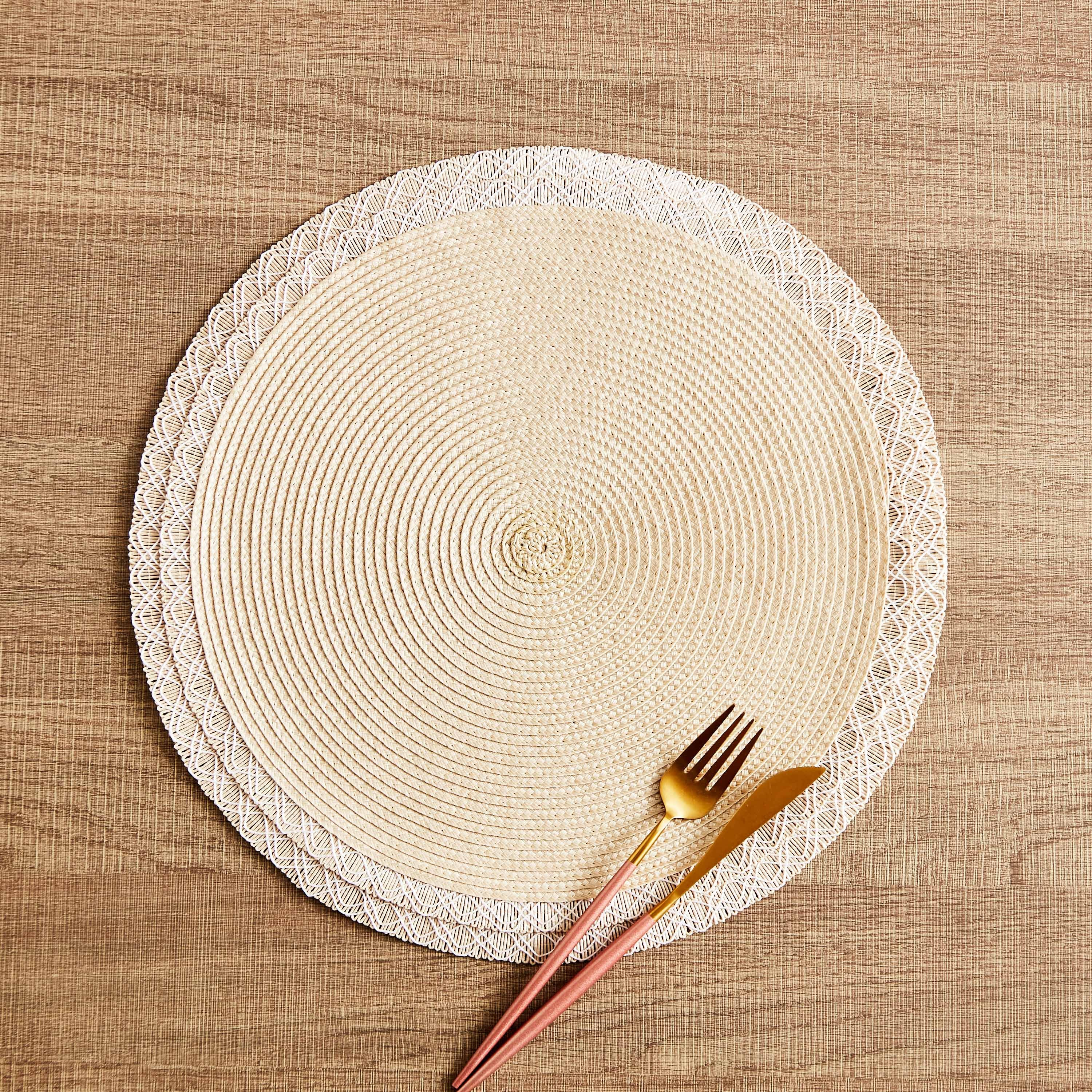 Cedric Polypropylene Round Placemat  - 38 cm-hbxdecorandfurnishings-homefurnishings-tablelinens-image-1