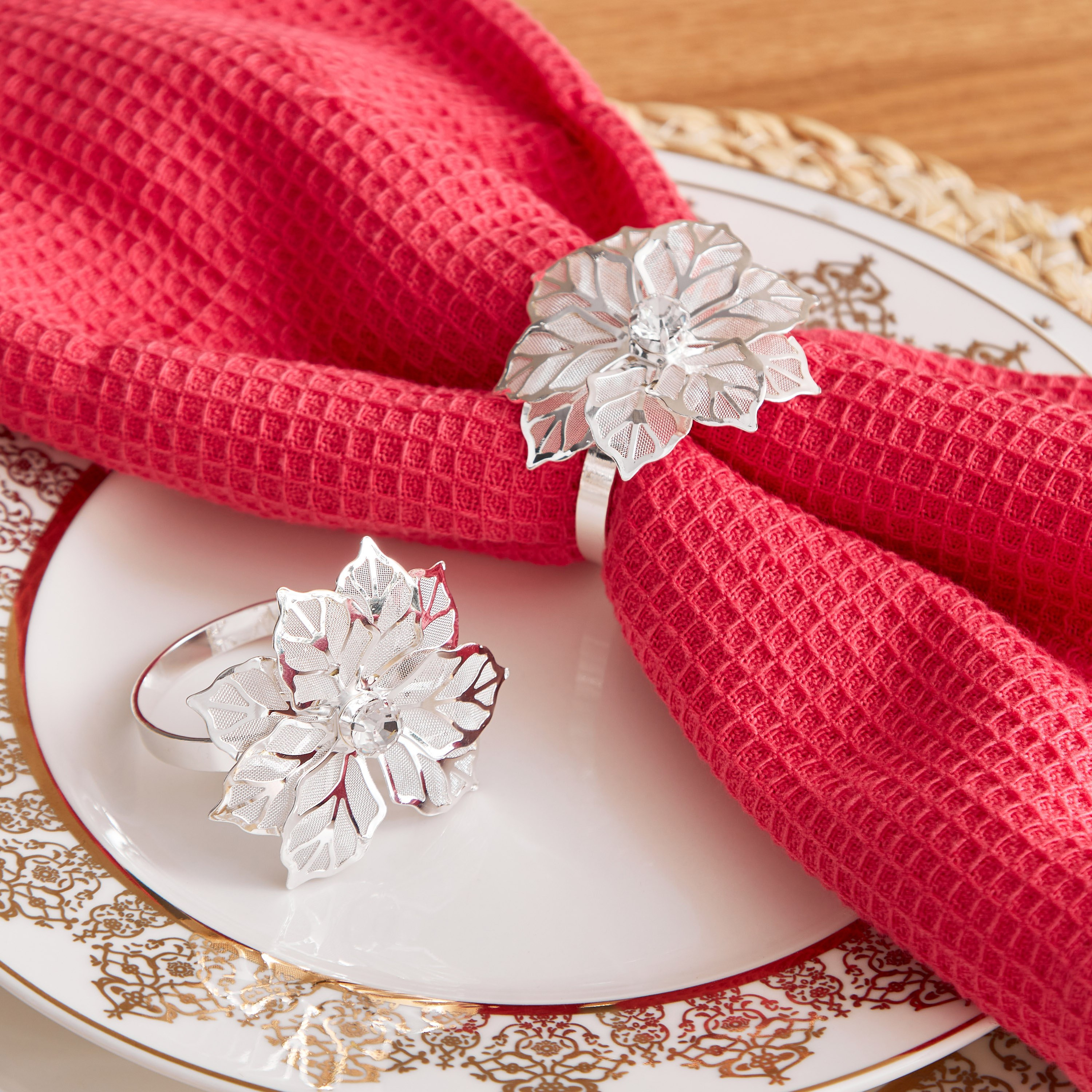 طقم حلقات مناديل سفرة معدنية قطعتين من كين - 5x5 سم-hbxdecorandfurnishings-homefurnishings-tablelinens-image-1