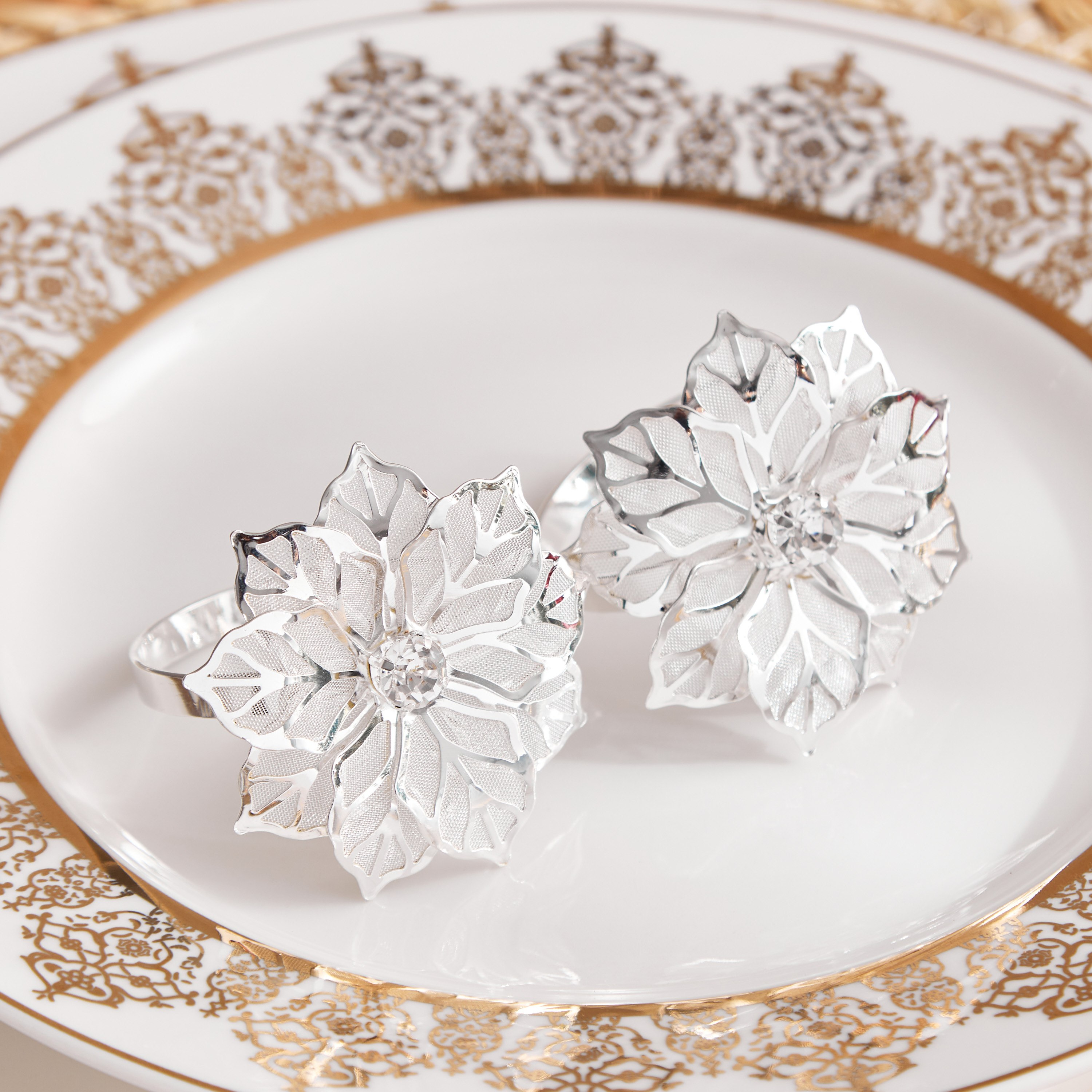 طقم حلقات مناديل سفرة معدنية قطعتين من كين - 5x5 سم-hbxdecorandfurnishings-homefurnishings-tablelinens-image-2