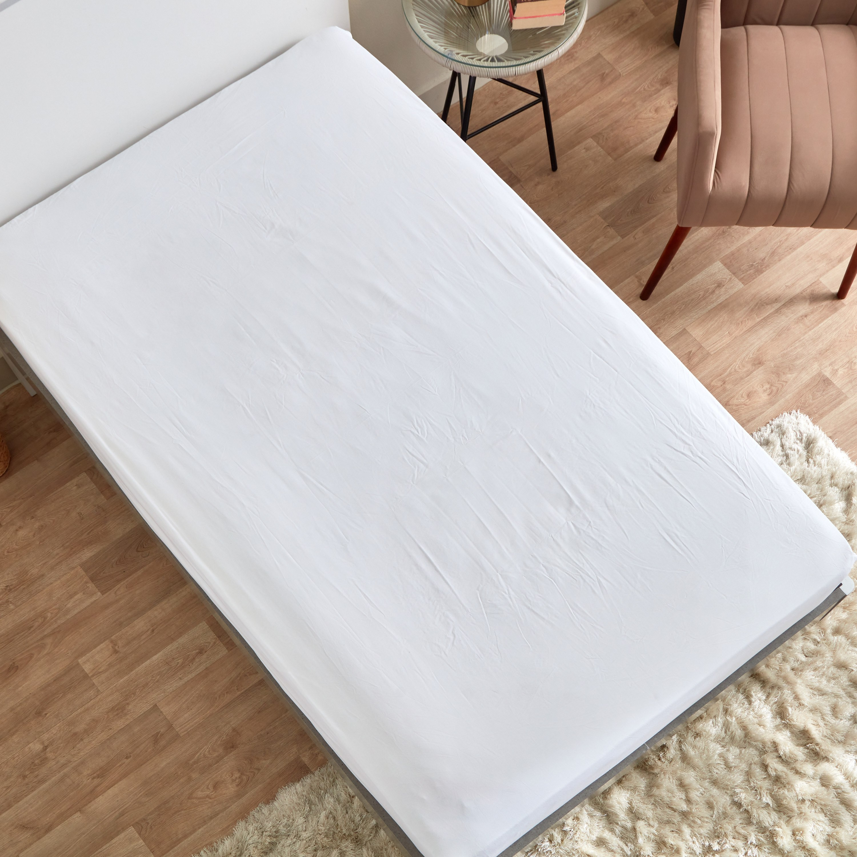 Zenith Solid Cotton Twin Fitted Sheet - 120x200+33 cm-hbxhomeware-bedding-fittedsheets-image-5