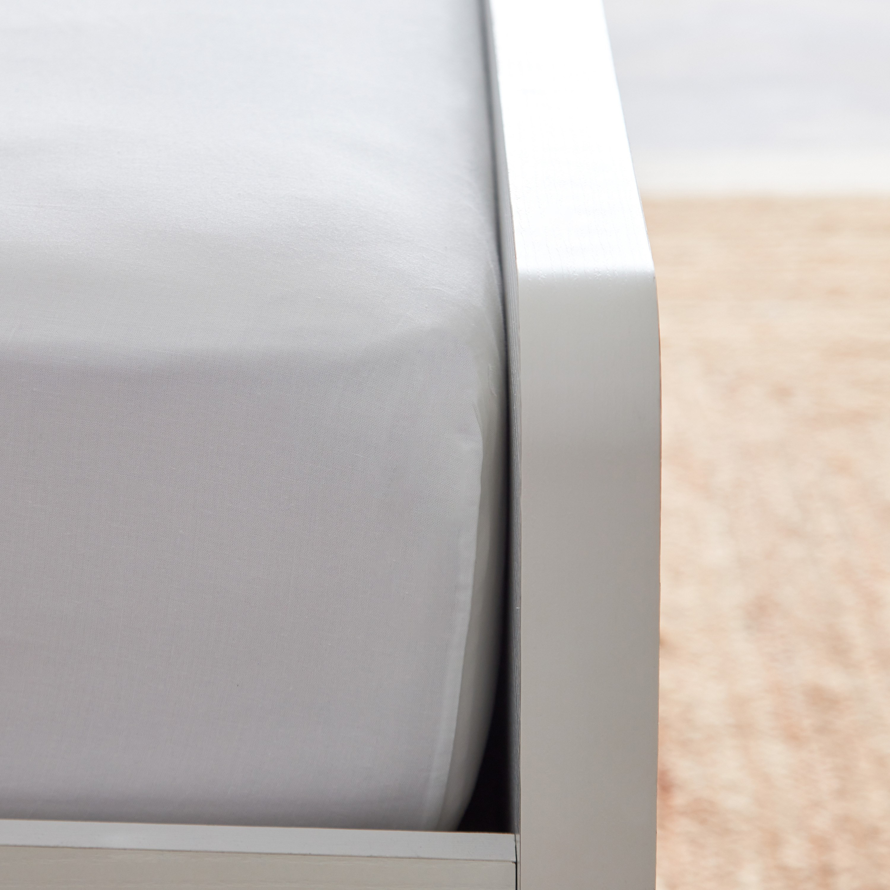 شرشف مطاطي كوين قطن سادة من زينيث - 150x200+33 سم-hbxhomeware-bedding-fittedsheets-image-5