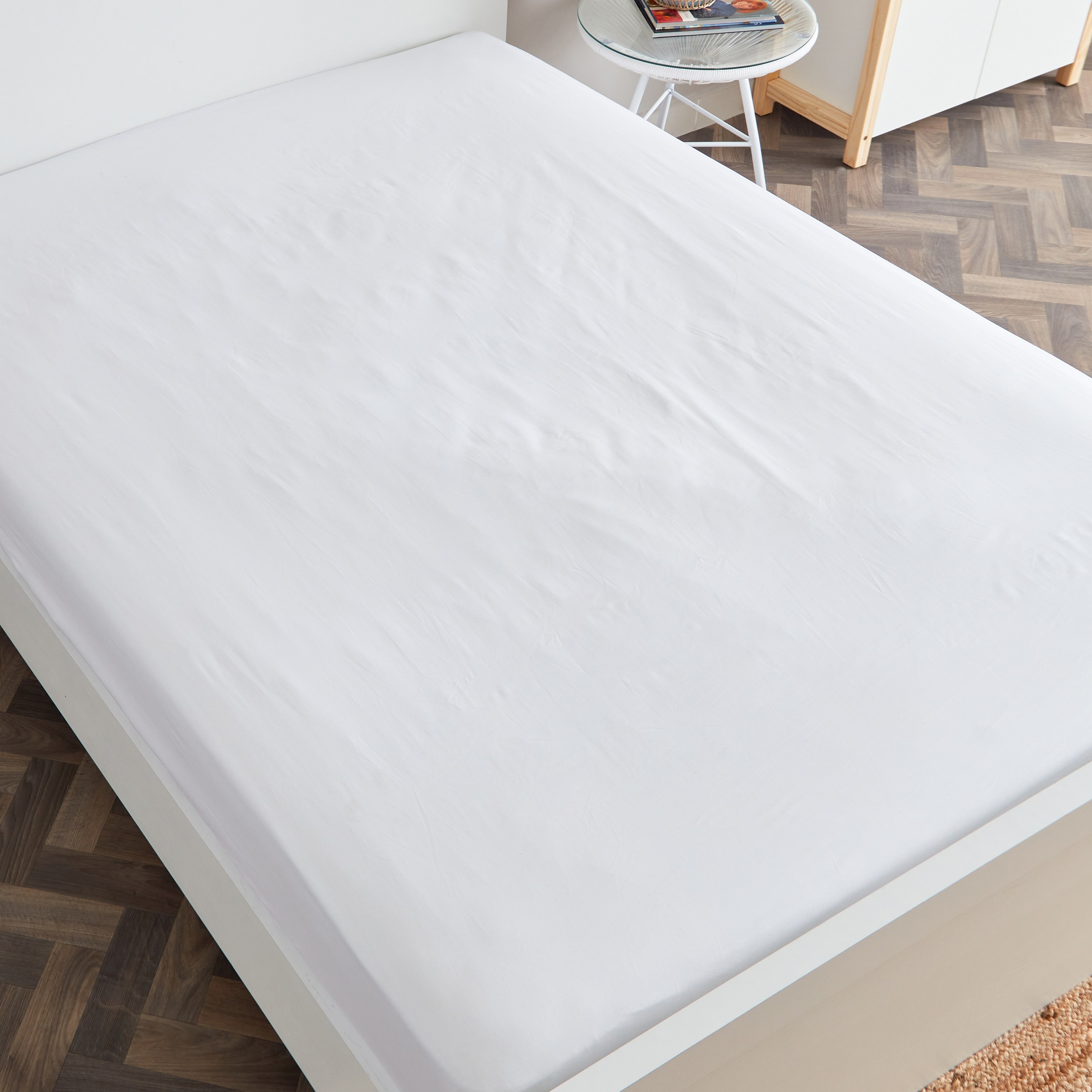 شرشف مطاطي قطن كينج سادة من زينيث - 180x200+33 سم-hbxhomeware-hbxbedroom-image-3