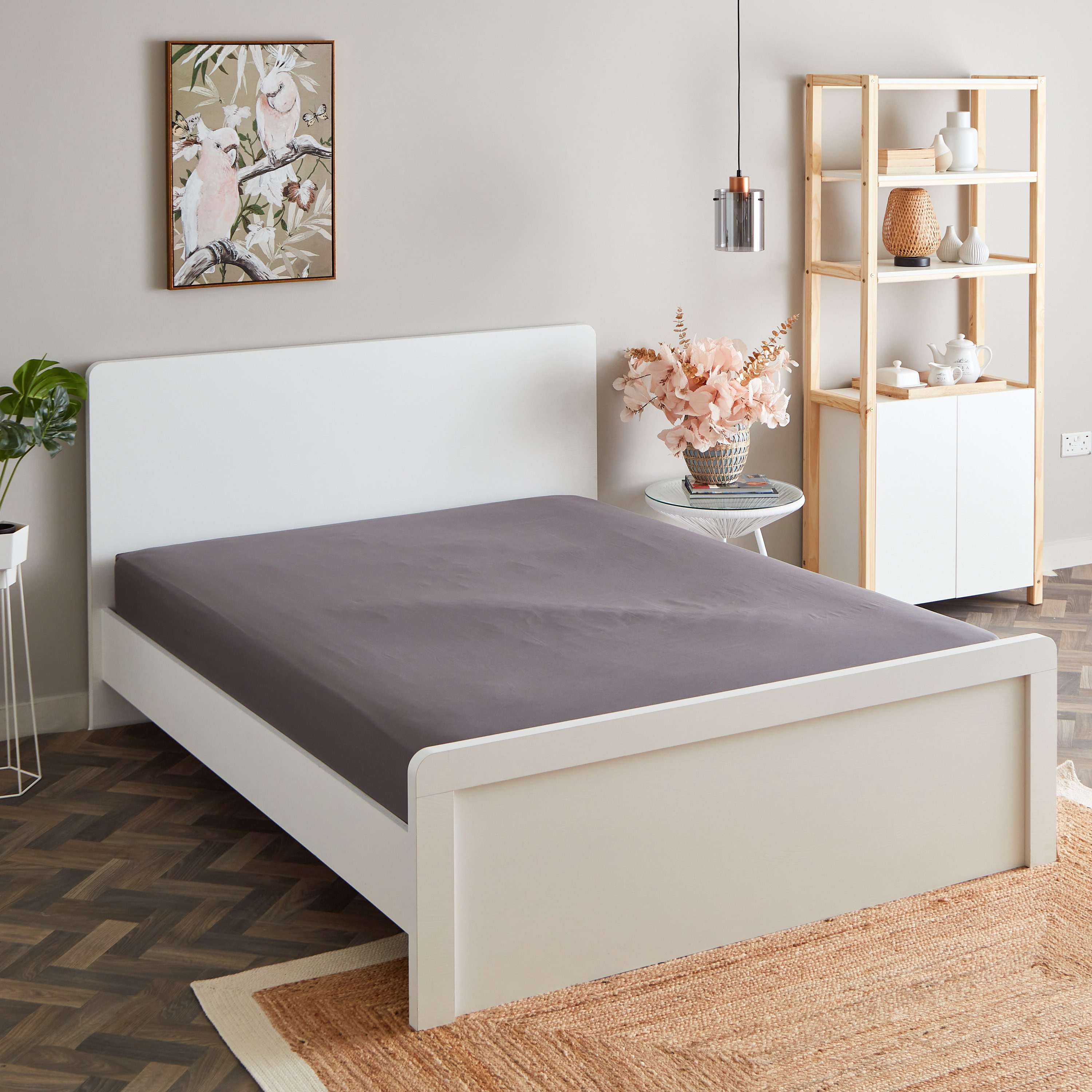 Zenith Solid Cotton Queen Fitted Sheet - 150x200+33 cm-hbxhomeware-hbxbedroom-image-1