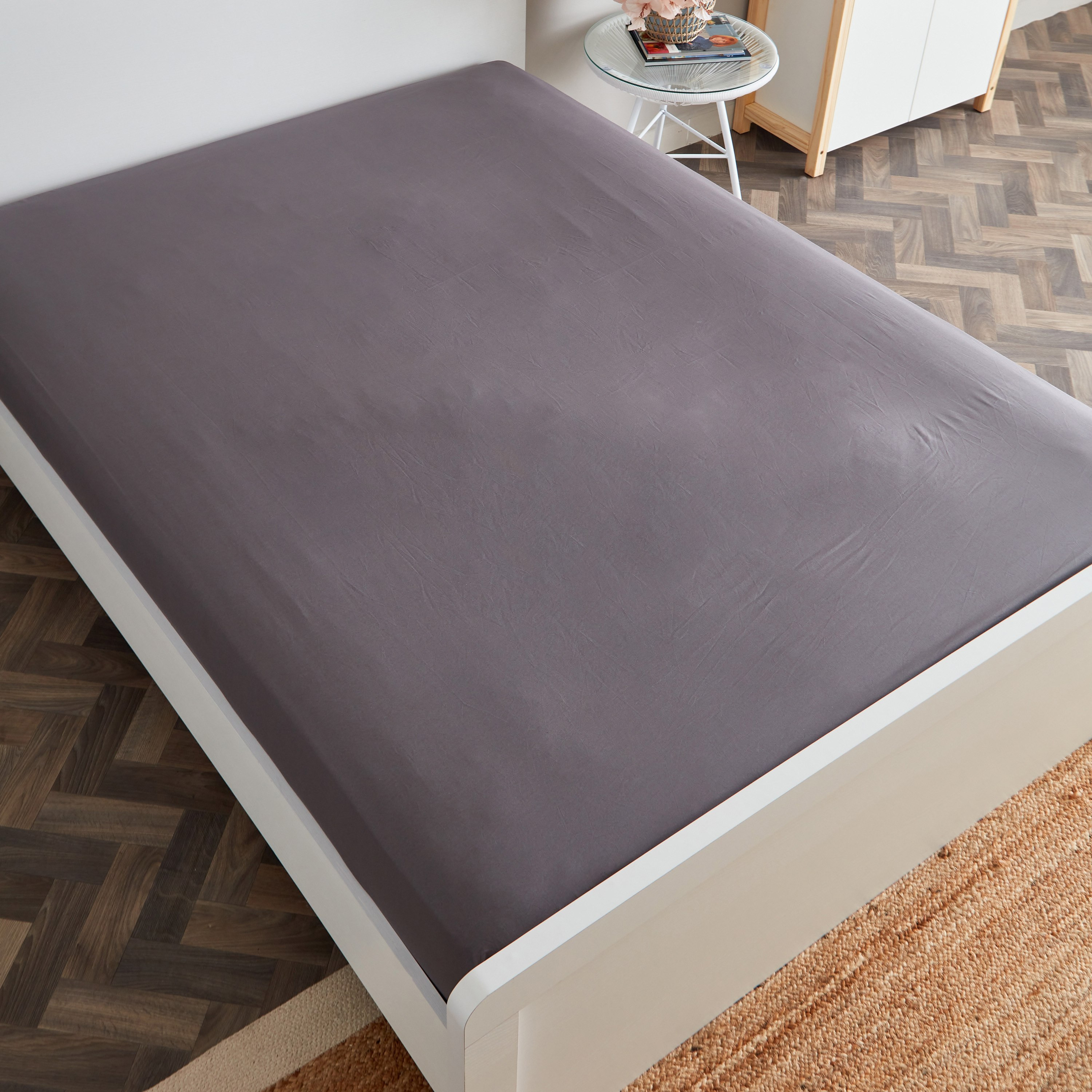شرشف مطاطي قطن كينج سادة من زينيث - 180x200+33 سم-hbxhomeware-hbxbedroom-image-3