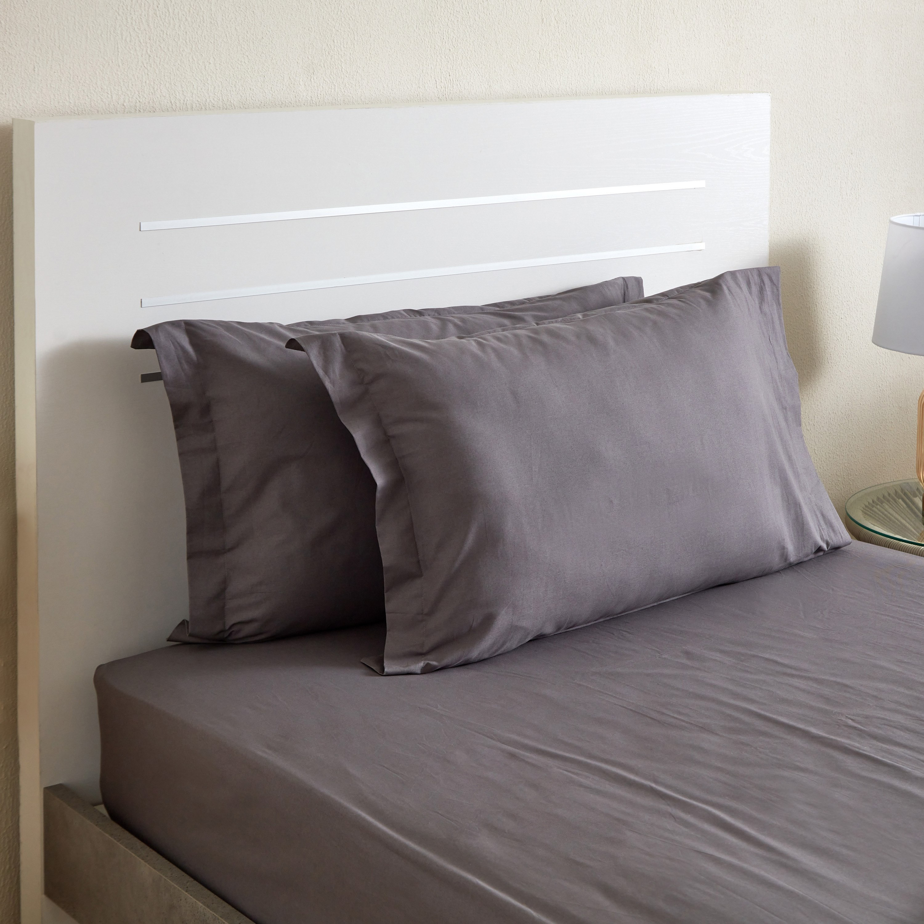 طقم غطاء وسادة أكسفورد قطن سادة من قطعتين من زينيث - 50x75 سم-hbxhomeware-hbxbedroom-image-1