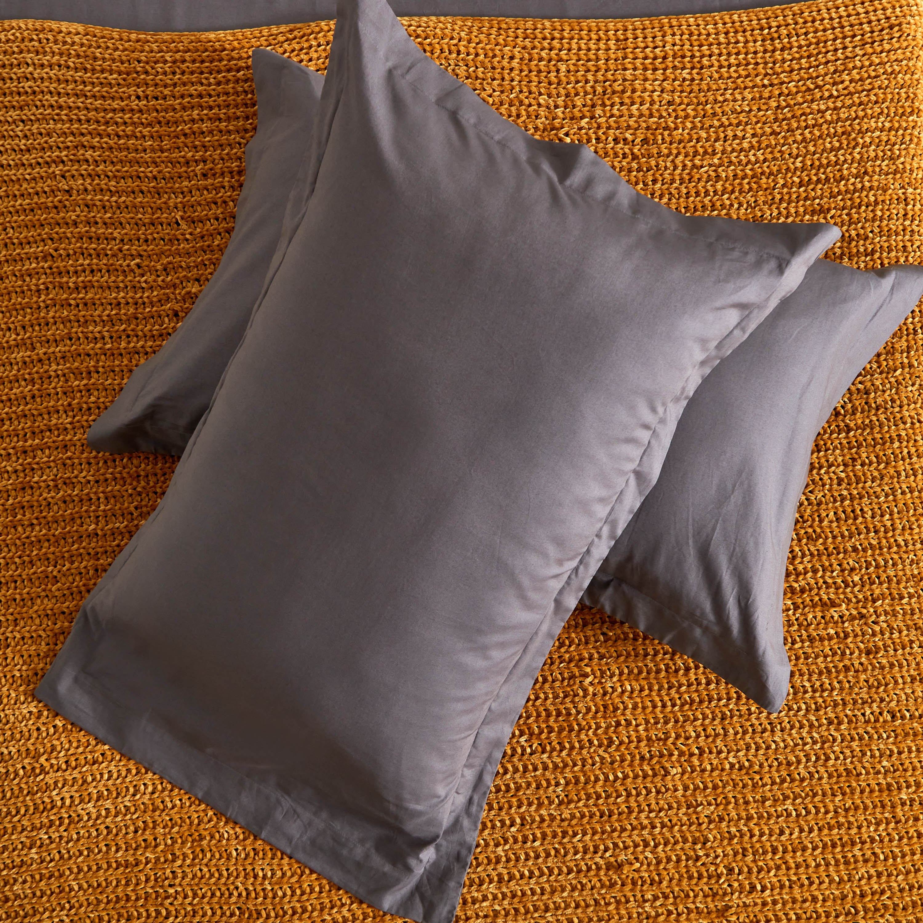 طقم غطاء وسادة أكسفورد قطن سادة من قطعتين من زينيث - 50x75 سم-hbxhomeware-hbxbedroom-image-3