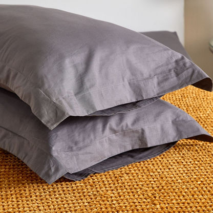 Zenith 2-Piece Solid Cotton Oxford Pillow Cover Set - 50x75 cms