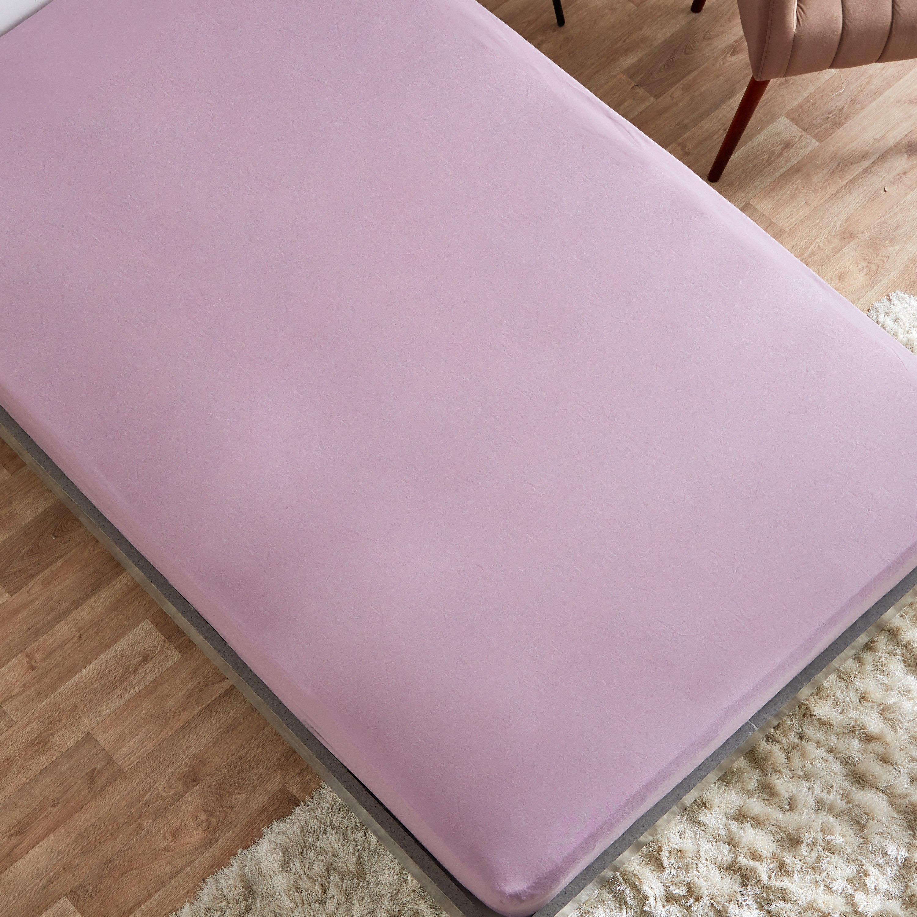 شرشف مطاطي مزدوج قطن سادة من زينيث - 120x200+33 سم-hbxhomeware-hbxbedroom-image-3