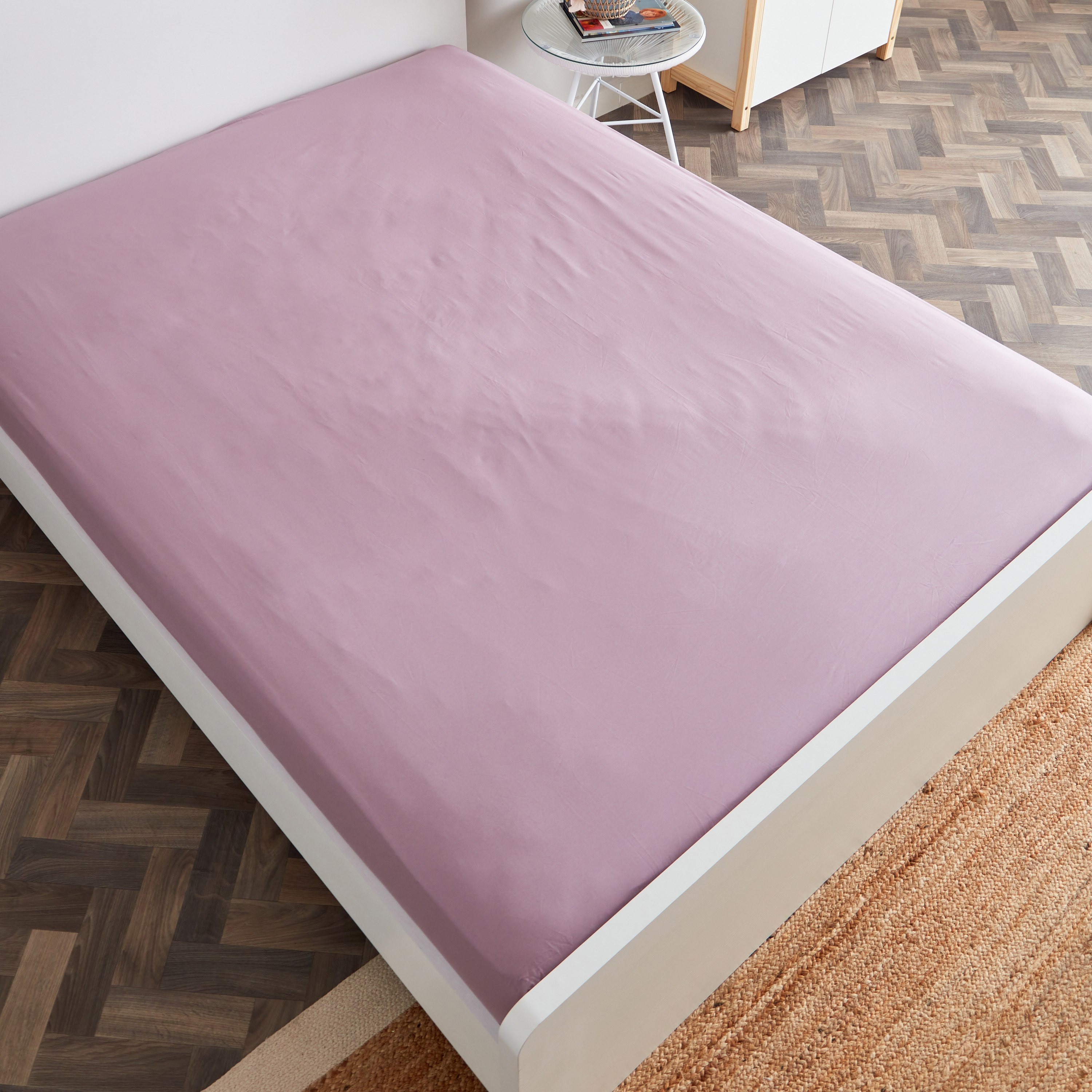 شرشف مطاطي كوين قطن سادة من زينيث - 150x200+33 سم-hbxhomeware-hbxbedroom-image-3