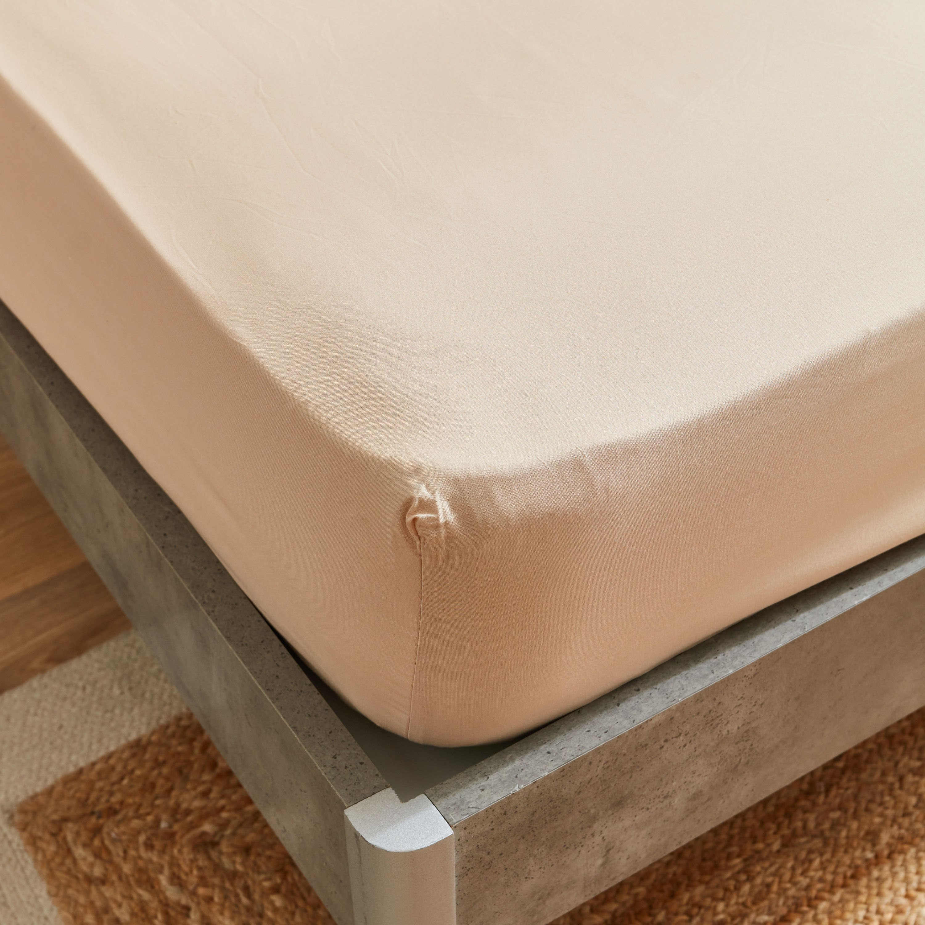 Zenith Solid Cotton Twin Fitted Sheet - 120x200+33 cm-hbxhomeware-hbxbedroom-image-4