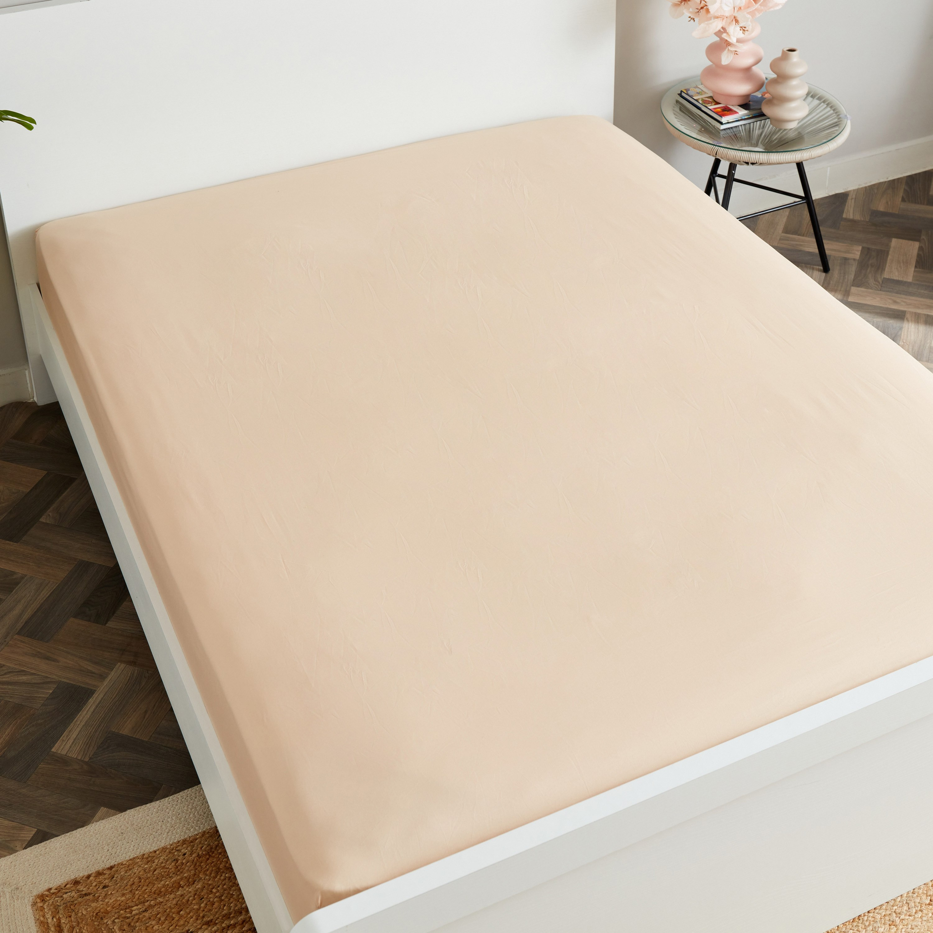 شرشف مطاطي كوين قطن سادة من زينيث - 150x200+33 سم-hbxhomeware-hbxbedroom-image-3