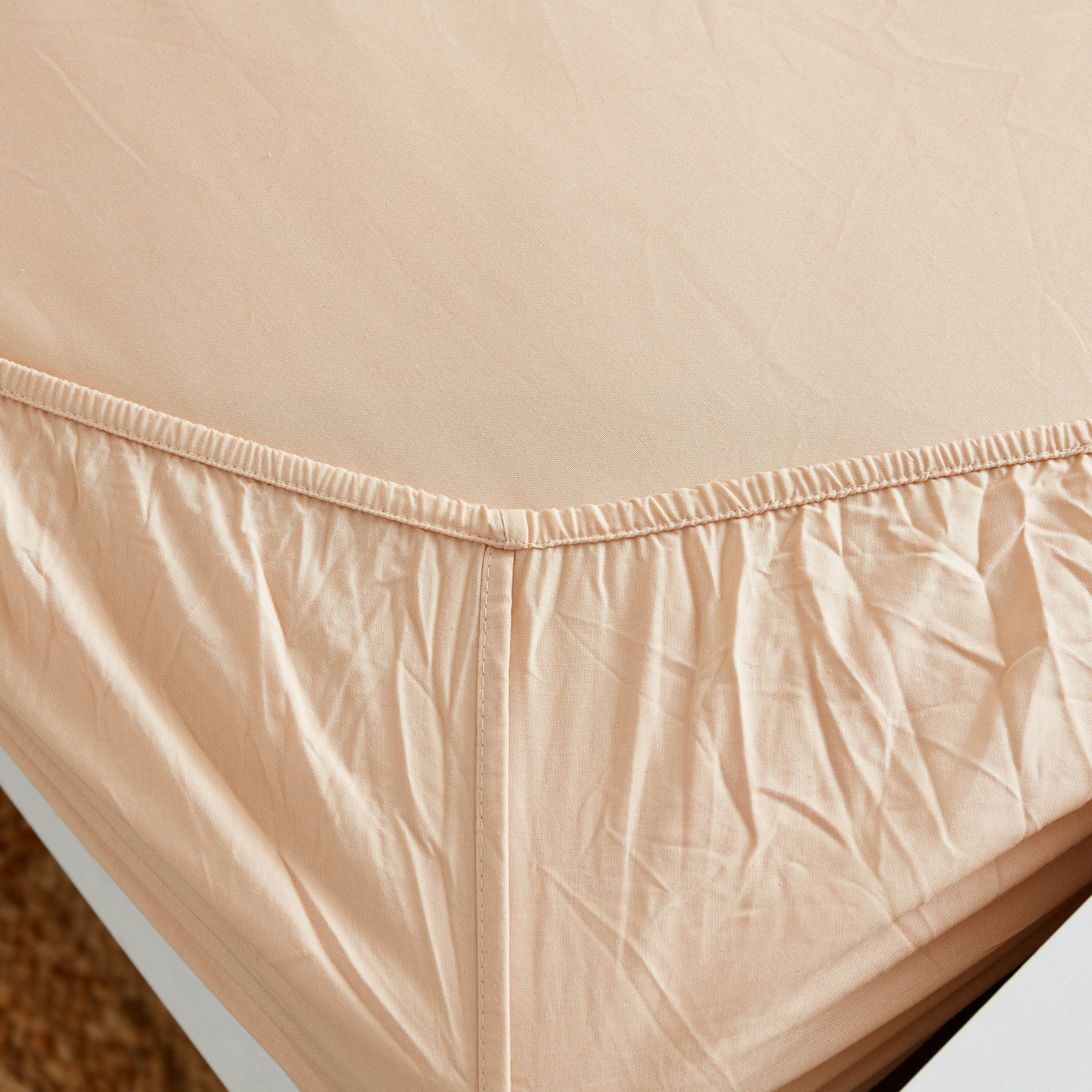 شرشف مطاطي كوين قطن سادة من زينيث - 150x200+33 سم-hbxhomeware-hbxbedroom-image-5
