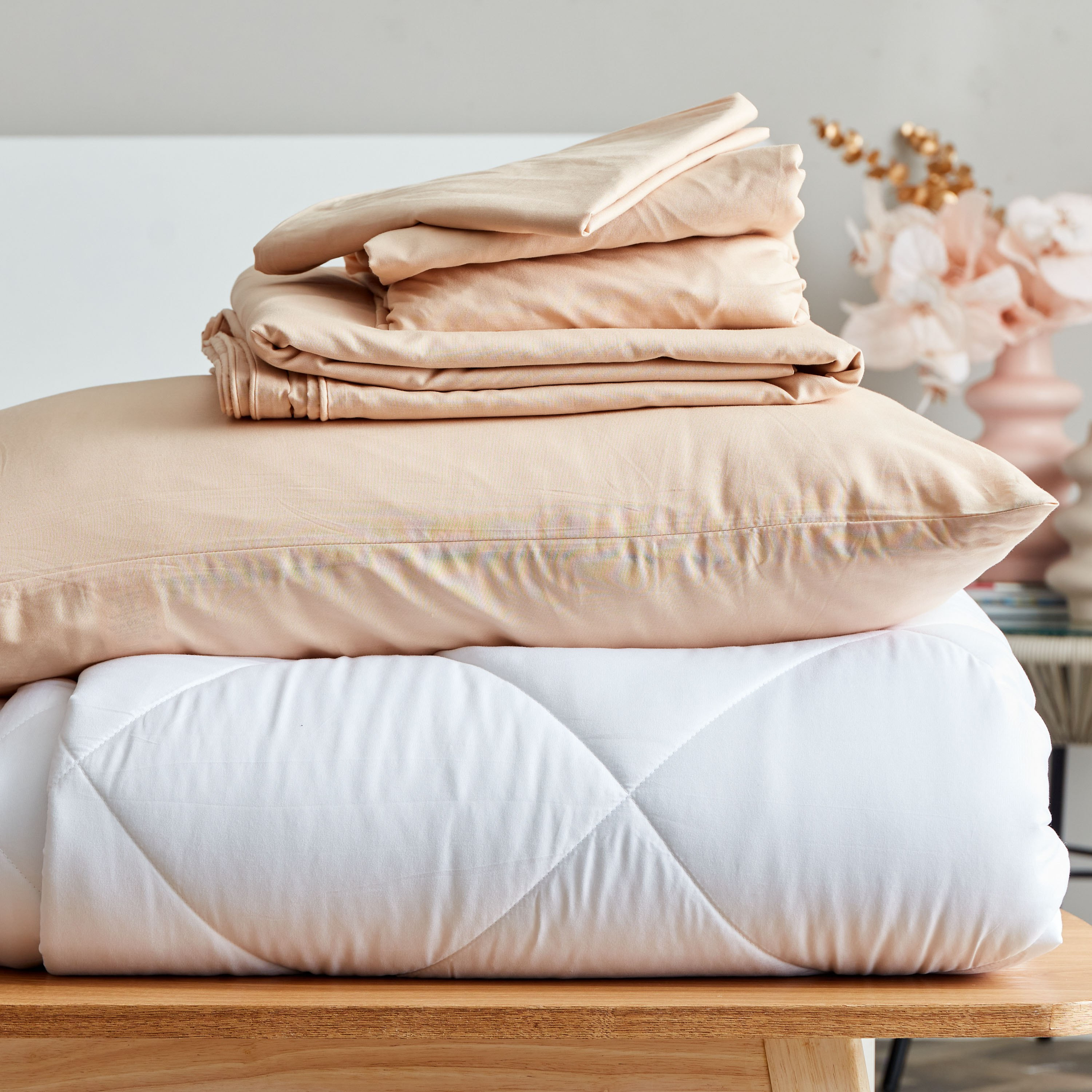 شرشف مطاطي كوين قطن سادة من زينيث - 150x200+33 سم-hbxhomeware-hbxbedroom-image-6