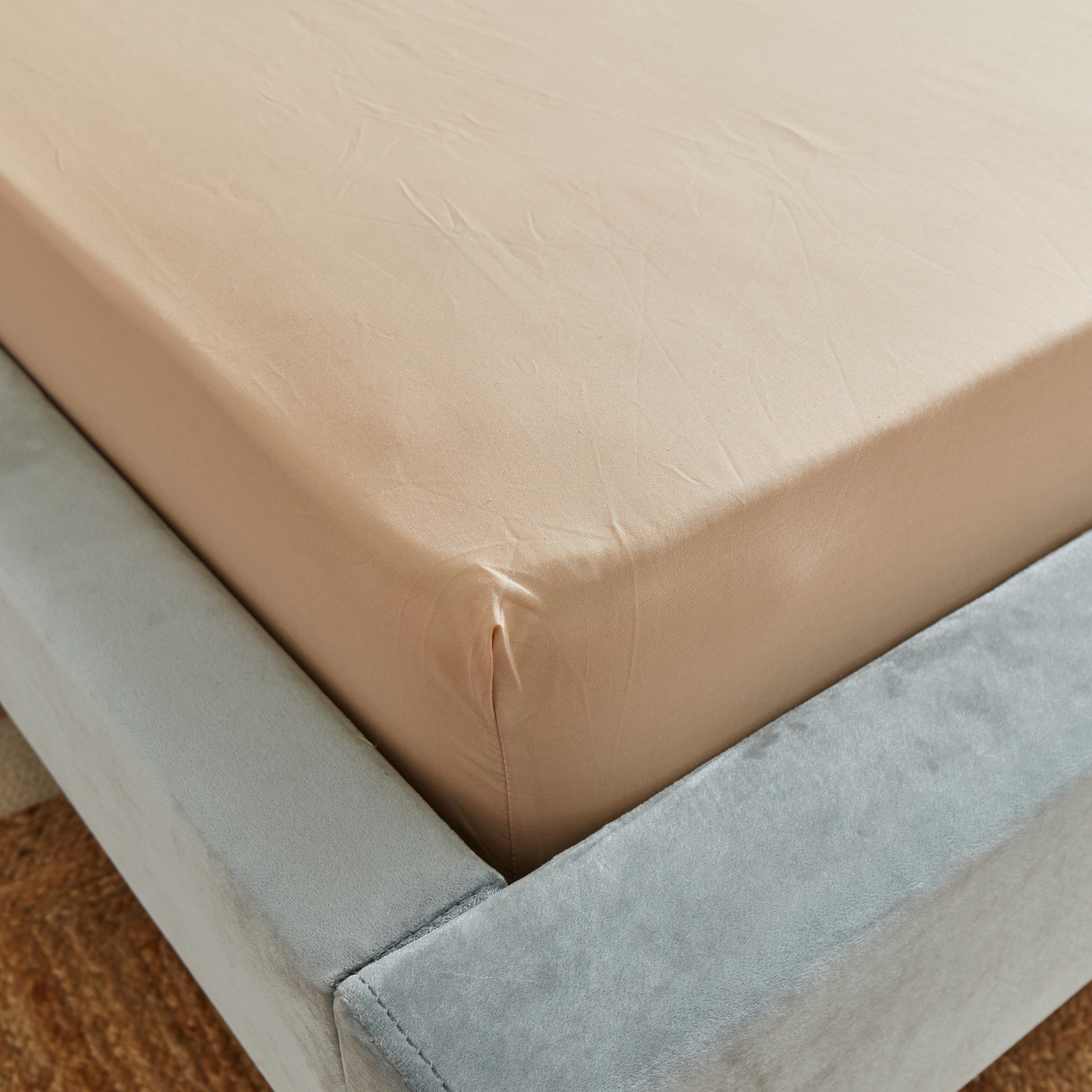 شرشف مطاطي قطن كينج سادة من زينيث - 180x200+33 سم-hbxhomeware-hbxbedroom-image-4