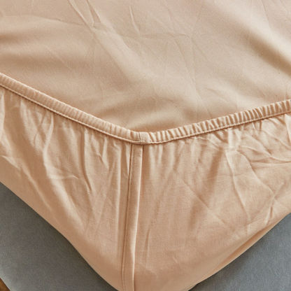 Zenith Solid Cotton King Fitted Sheet - 180x200+33 cms