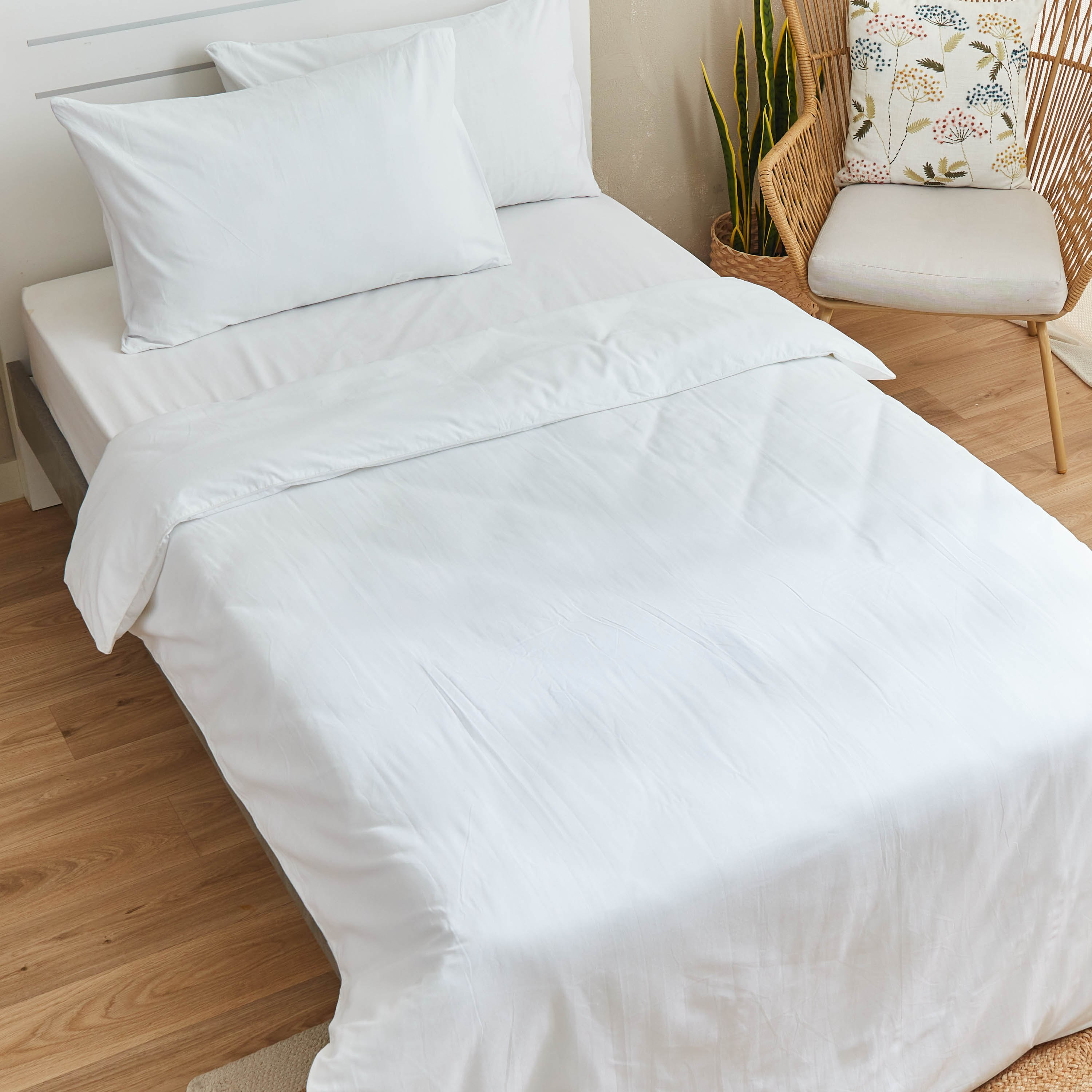 طقم غطاء لحاف قطن سادة مزدوج 4 قطع من زينيث - 160x220 سم-hbxhomeware-hbxdecorandfurnishings-image-4