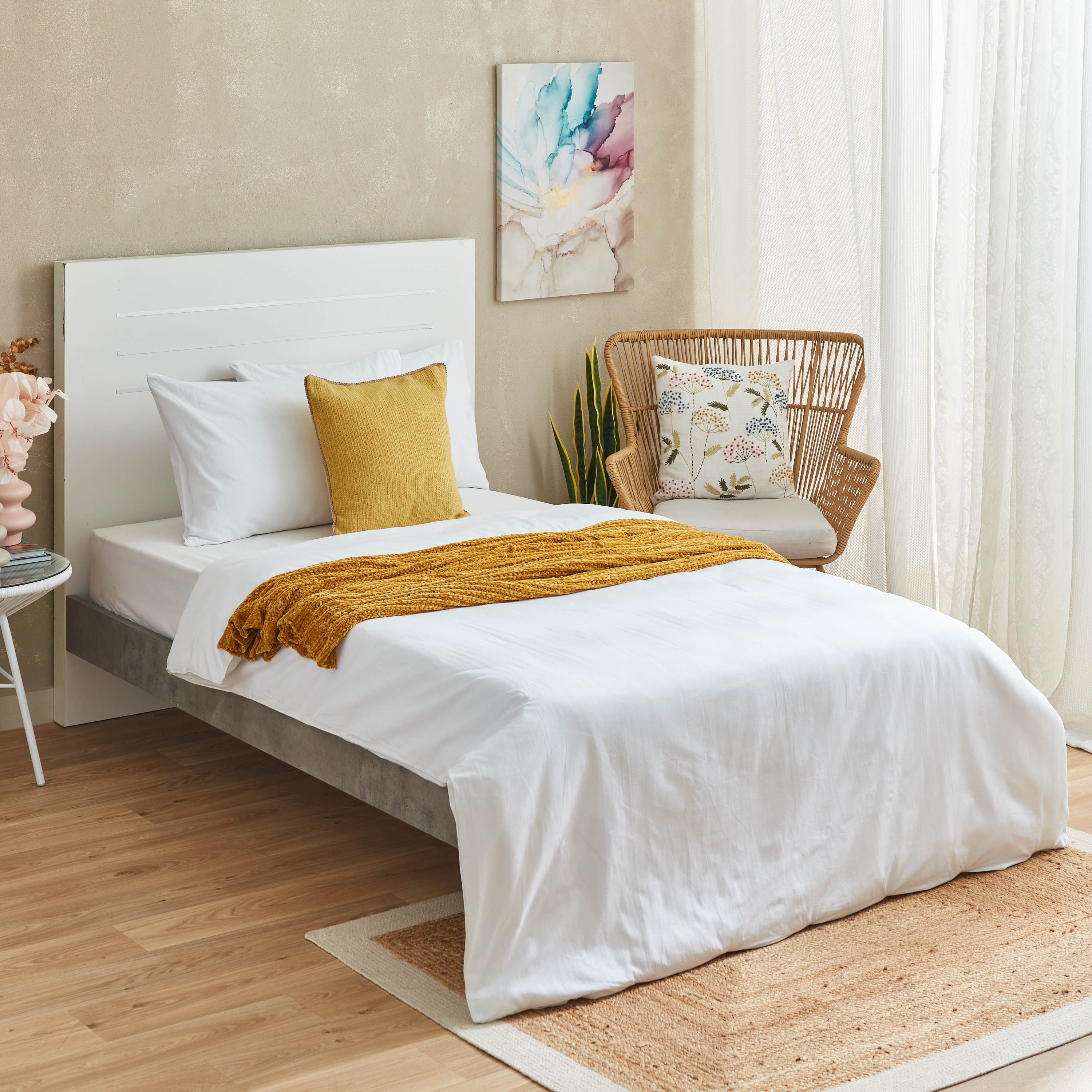 طقم غطاء لحاف قطن سادة مزدوج 4 قطع من زينيث - 160x220 سم-hbxhomeware-hbxdecorandfurnishings-image-9