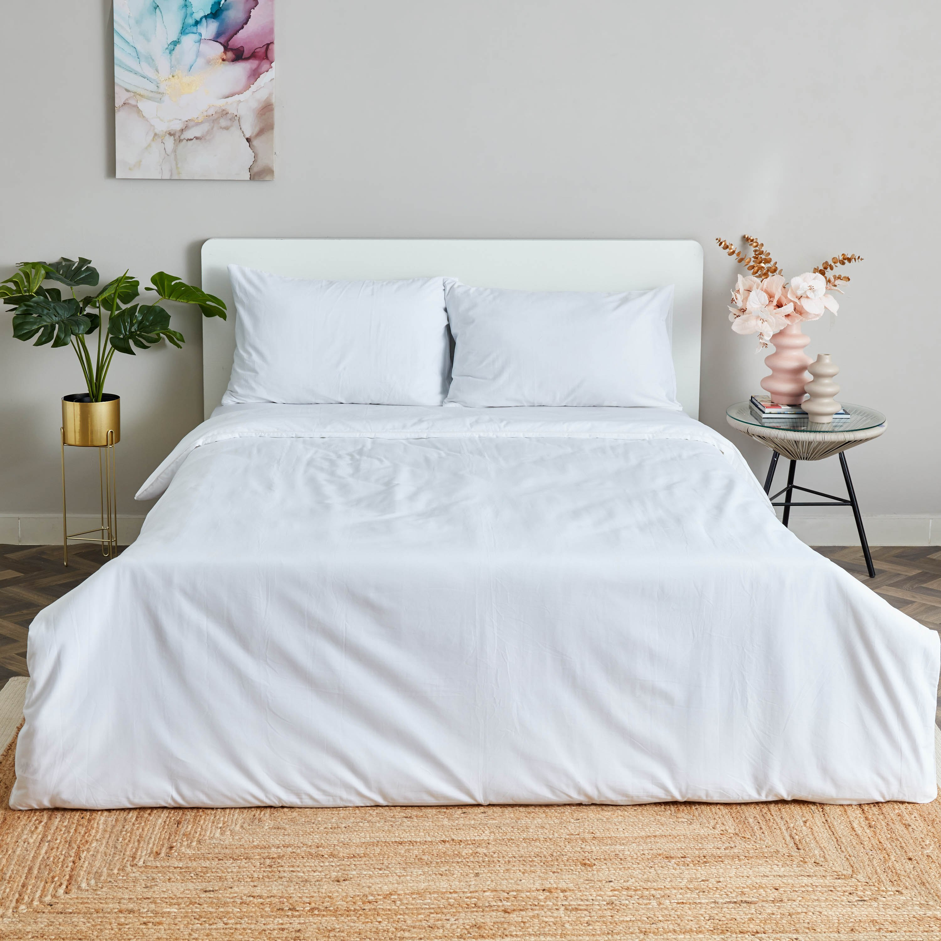 طقم غطاء لحاف ولحاف قطن سادة كوين 4 قطع من زينيث - 200x240 سم-hbxhomeware-hbxdecorandfurnishings-image-2