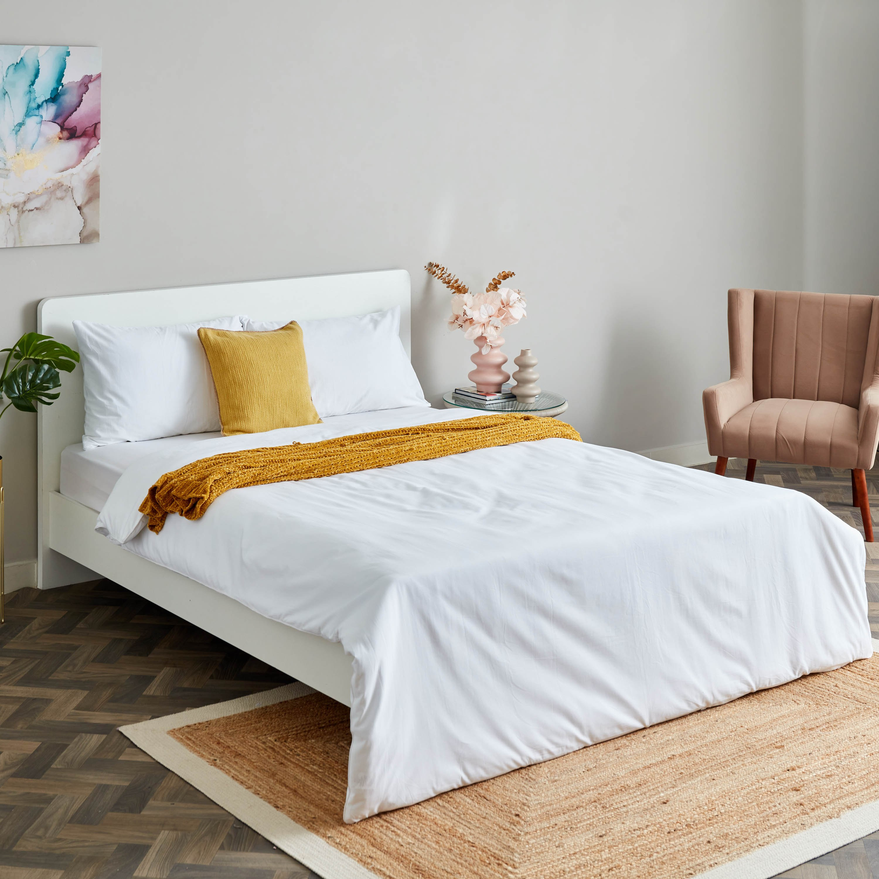طقم غطاء لحاف ولحاف قطن سادة كوين 4 قطع من زينيث - 200x240 سم-hbxhomeware-hbxdecorandfurnishings-image-9